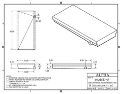 Alpha - 34 Gallon RV Holding Tank - 56" x 26" x 7 1/4" - VR26567HRBLANK