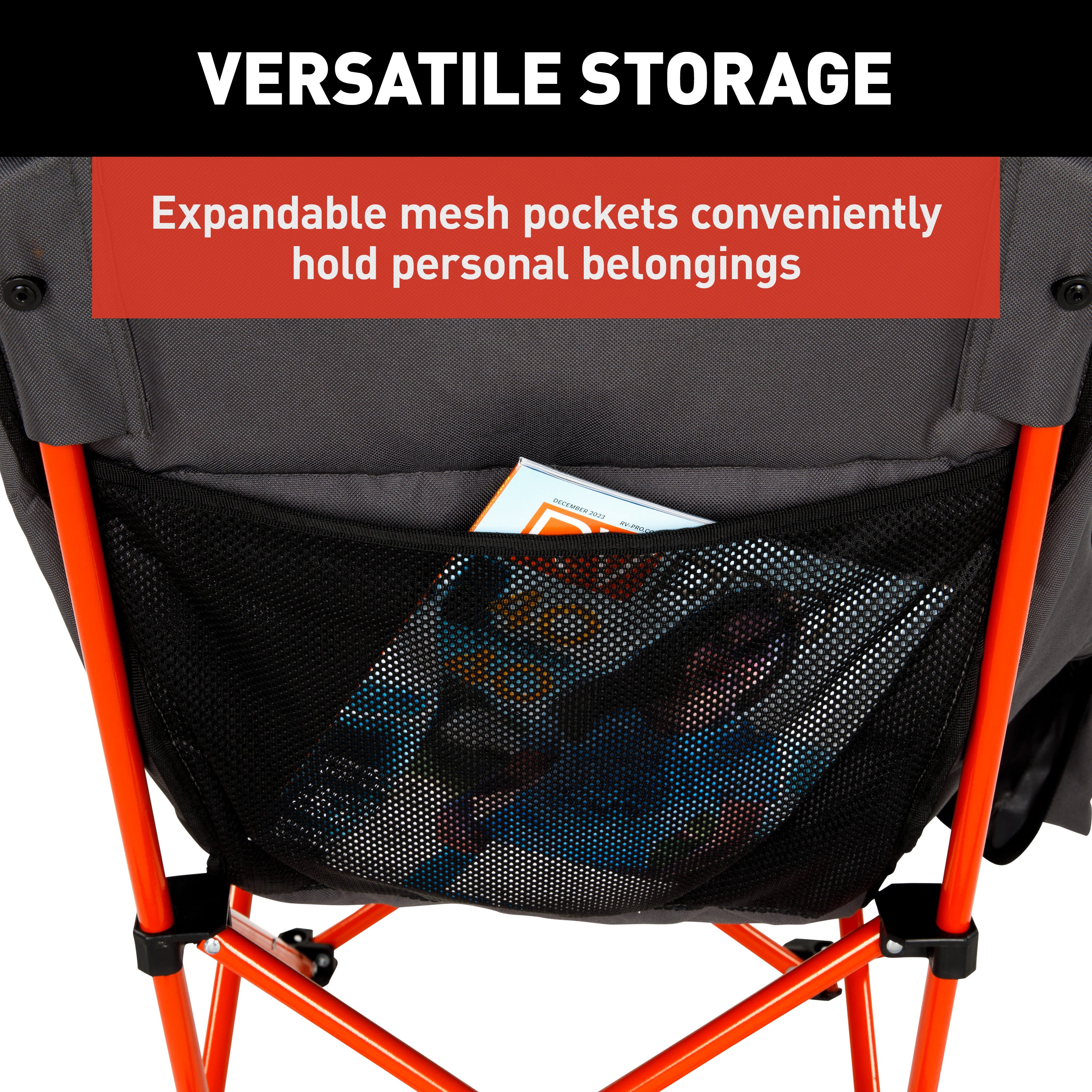 Lippert Baja Overlanding Chair & Table Set - Dark Grey / Red #2023053719 - Image 5