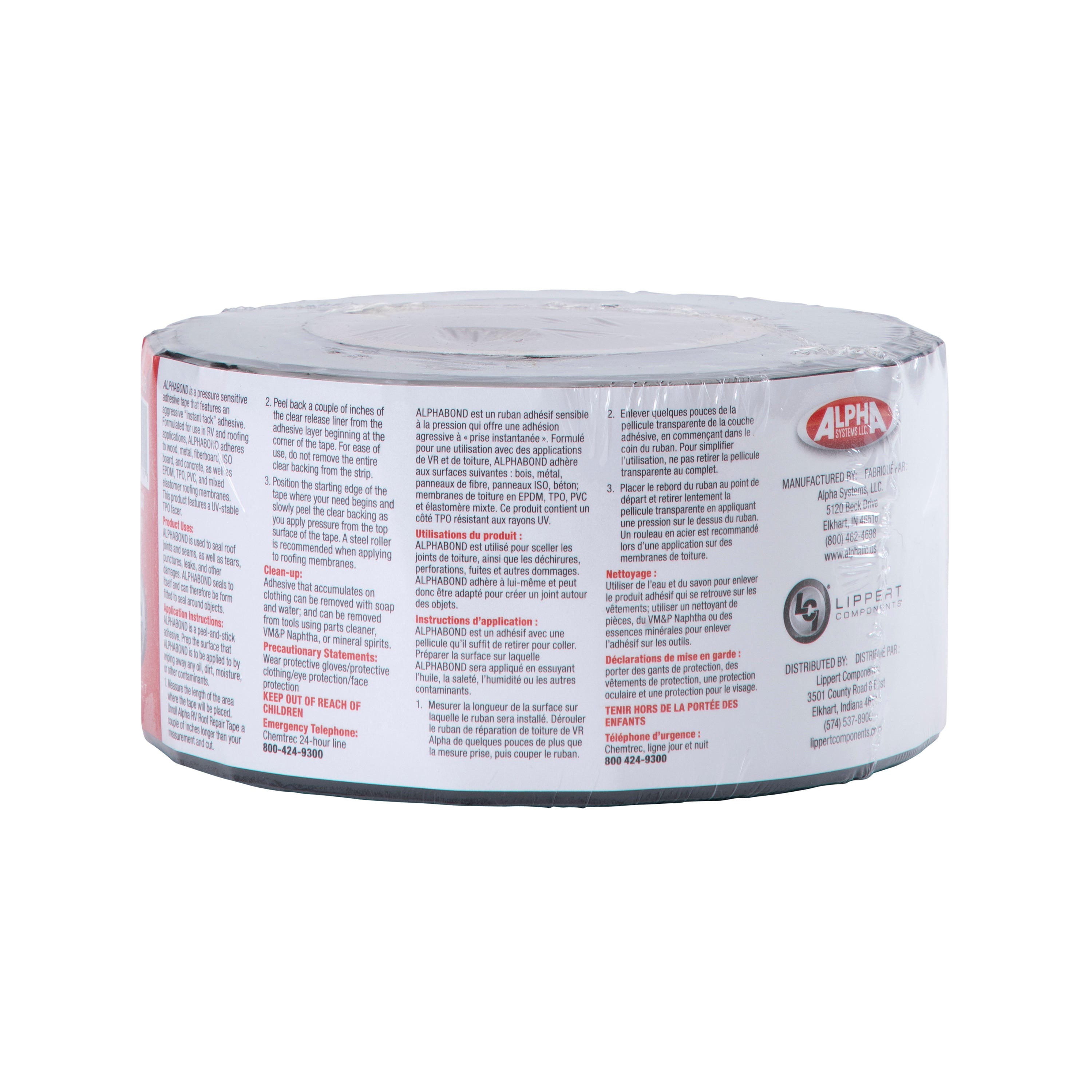 Alpha Systems - Alphabond Tpo Tape 3" X 50', Black - Image 2