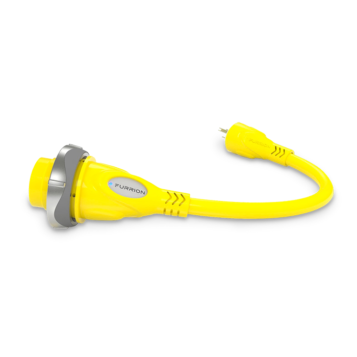 Furrion Pigtail Adapter - 50A 125/250V Connector To 15A Plug, Yellow #Fp5515-Sy - Image 1