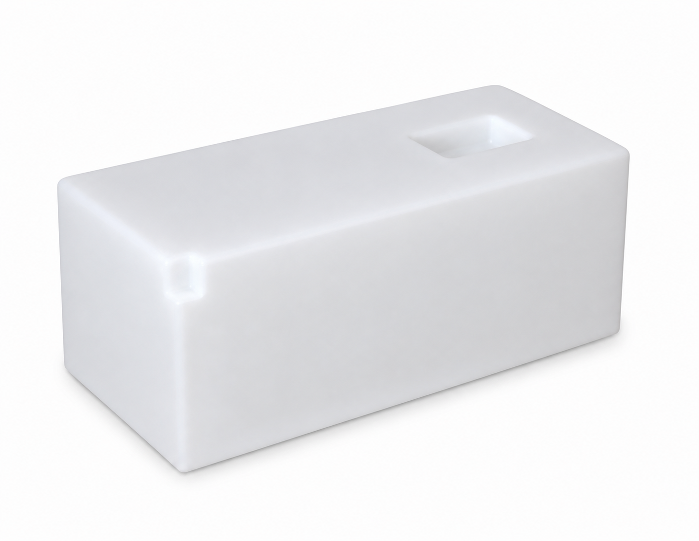 Alpha 40 gallon RV fresh water tank 39 x 18 x 14 inches - photorealistic opposite angle