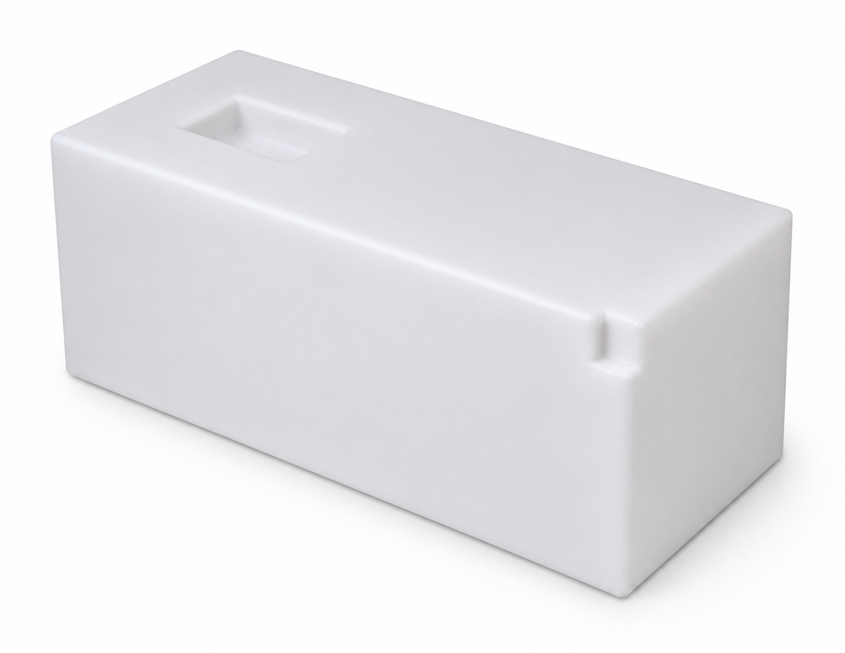 Alpha 40 gallon RV fresh water tank 39 x 18 x 14 inches - photorealistic top view