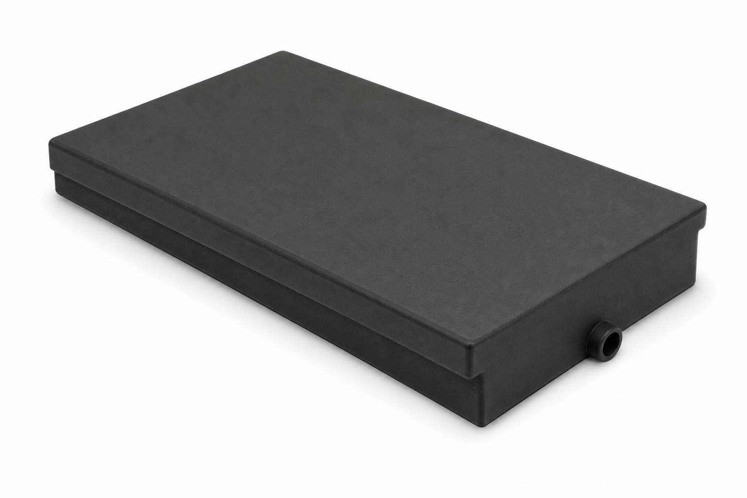 Alpha 60 gallon RV holding tank 62 x 32 x 8.75 inches - photorealistic three-quarter view