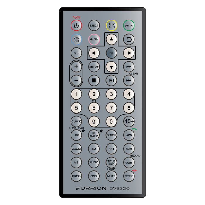 Furrion Replacement Remote Control For Dv3300 Entertainment System #Dv3300-Rc - Image 1