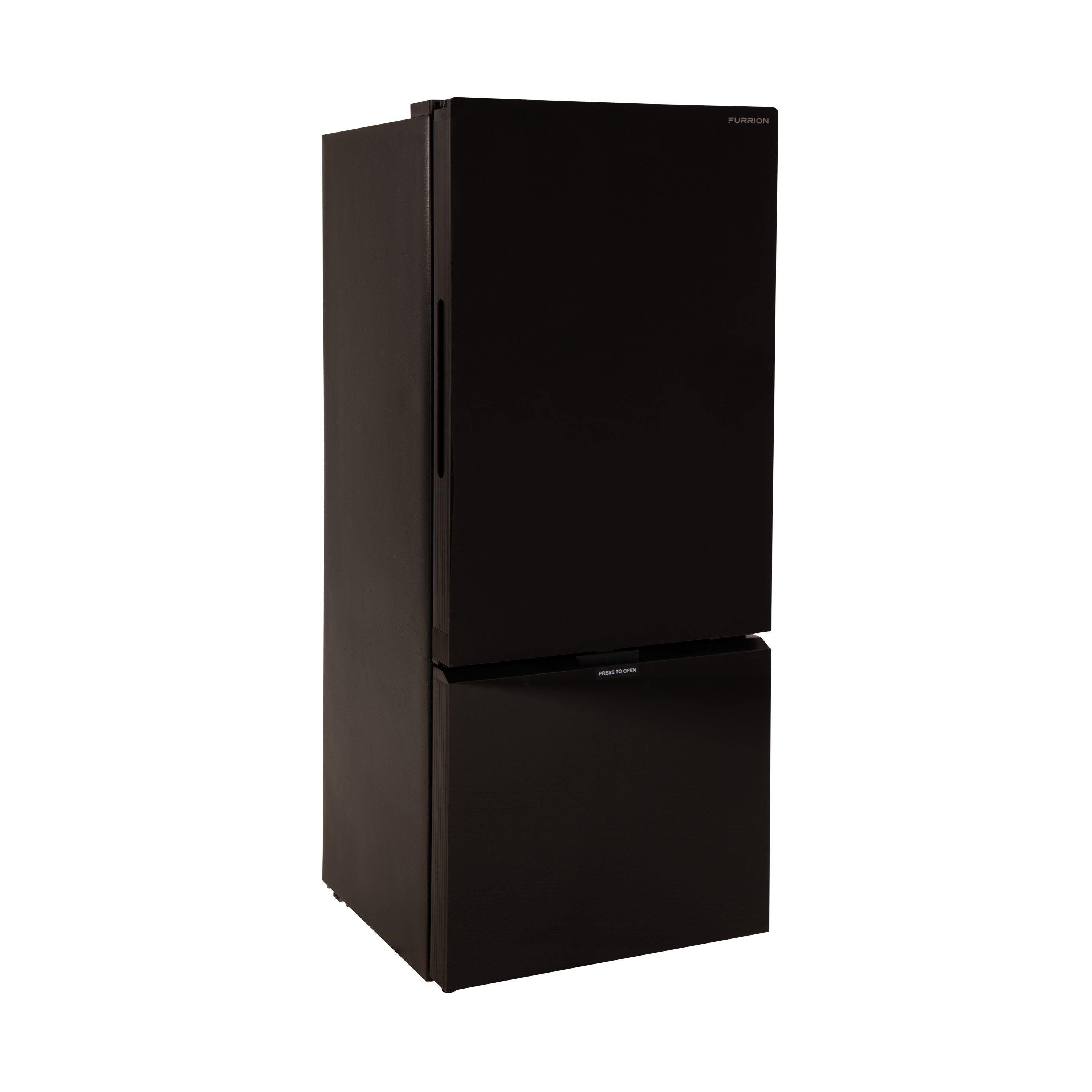 Furrion Rv Refrigerator - 12V, 10.7 Cu. Ft., Dual Swing Doors, Bottom Drawer Freezer, Black Glass Finish #Fcr10Dcgba-Bg-Ds - Image 1
