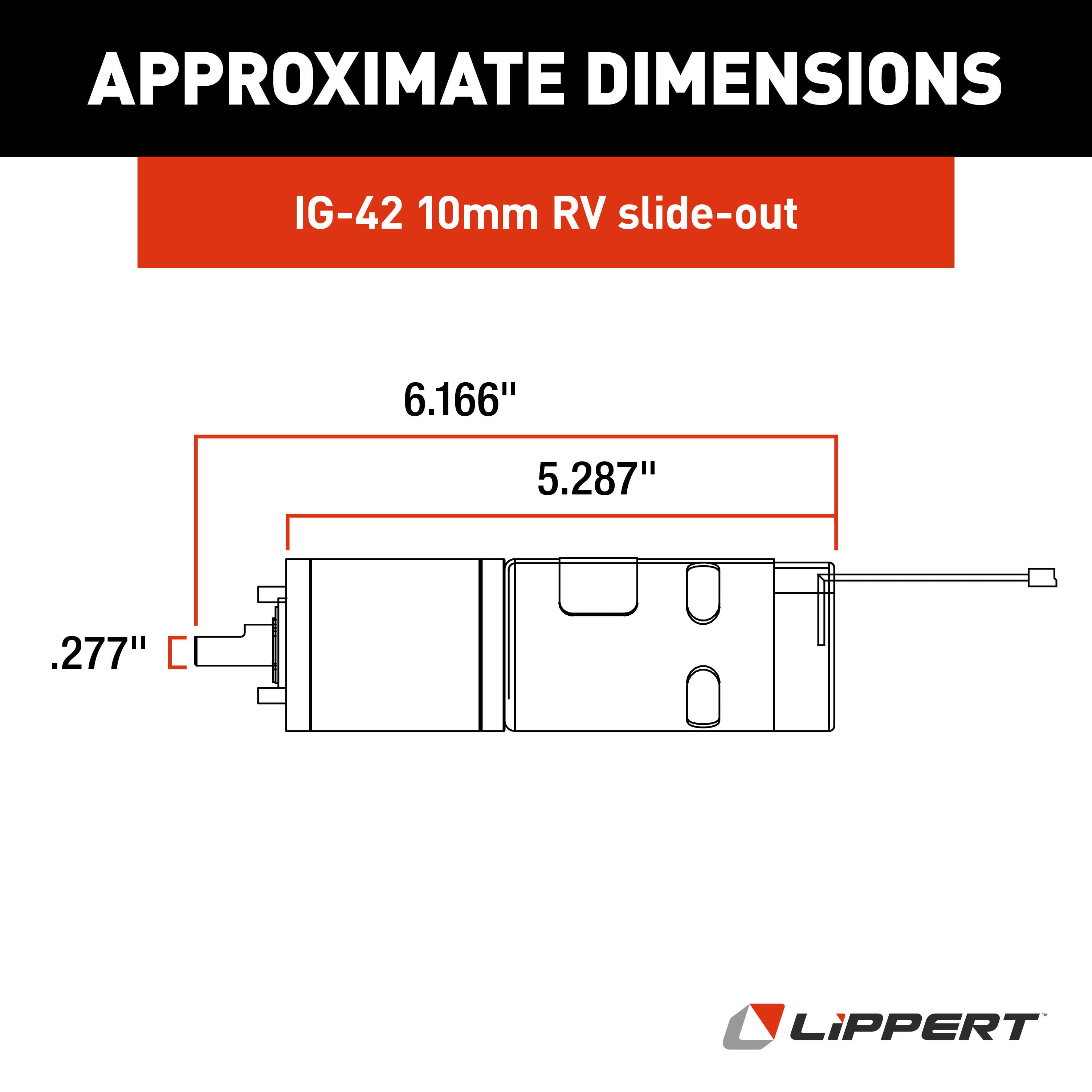 Lippert Replacement Ig-42 10-Millimeter In-Wall Rv Slide-Out Motor Assembly #236575 - Image 3