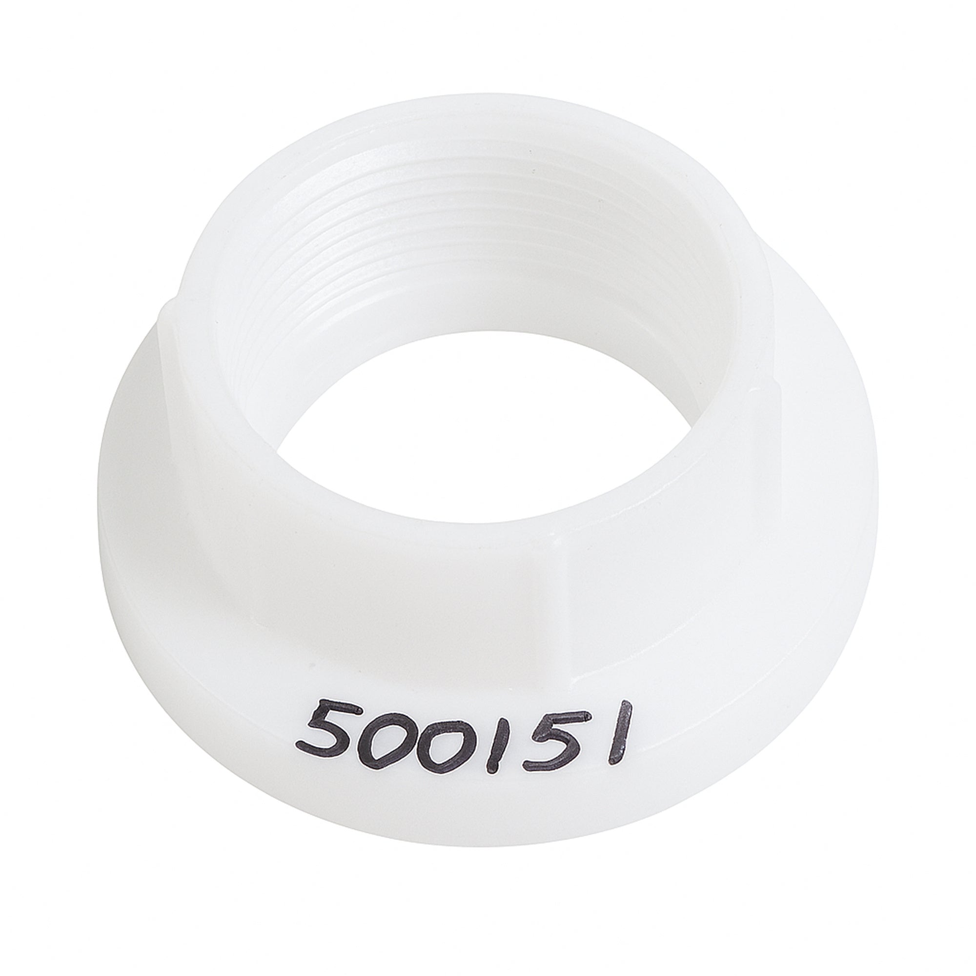 CPI - 1-1/4" FPT Threaded Raised Spinweld Fitting - 1-3/4" Hole Size - Part # 54LL (500151) cleaned product image 1