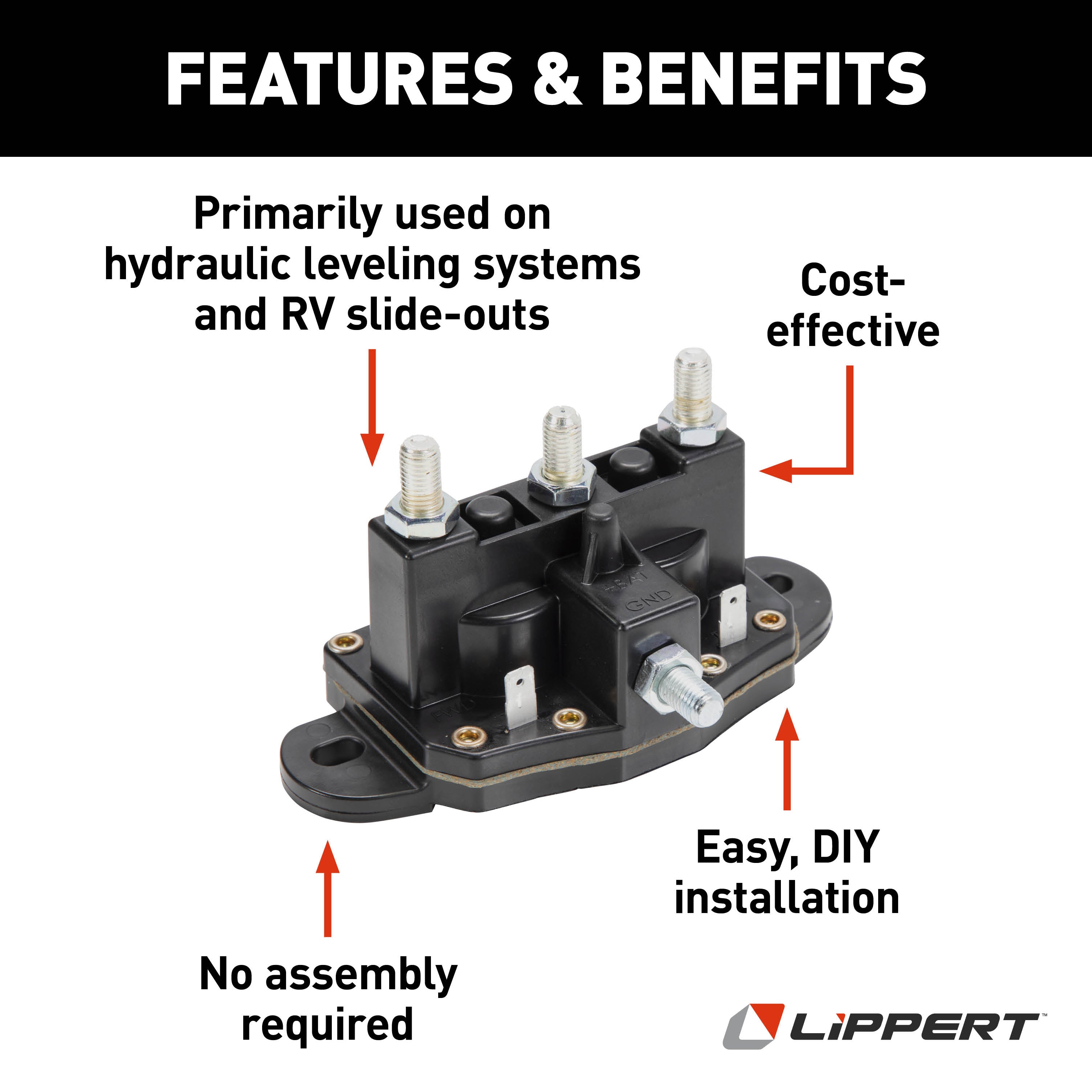 Lippert Replacement Dual-Polarity Solenoid With Silver / Bronze Alloy Posts #118246 - Image 4