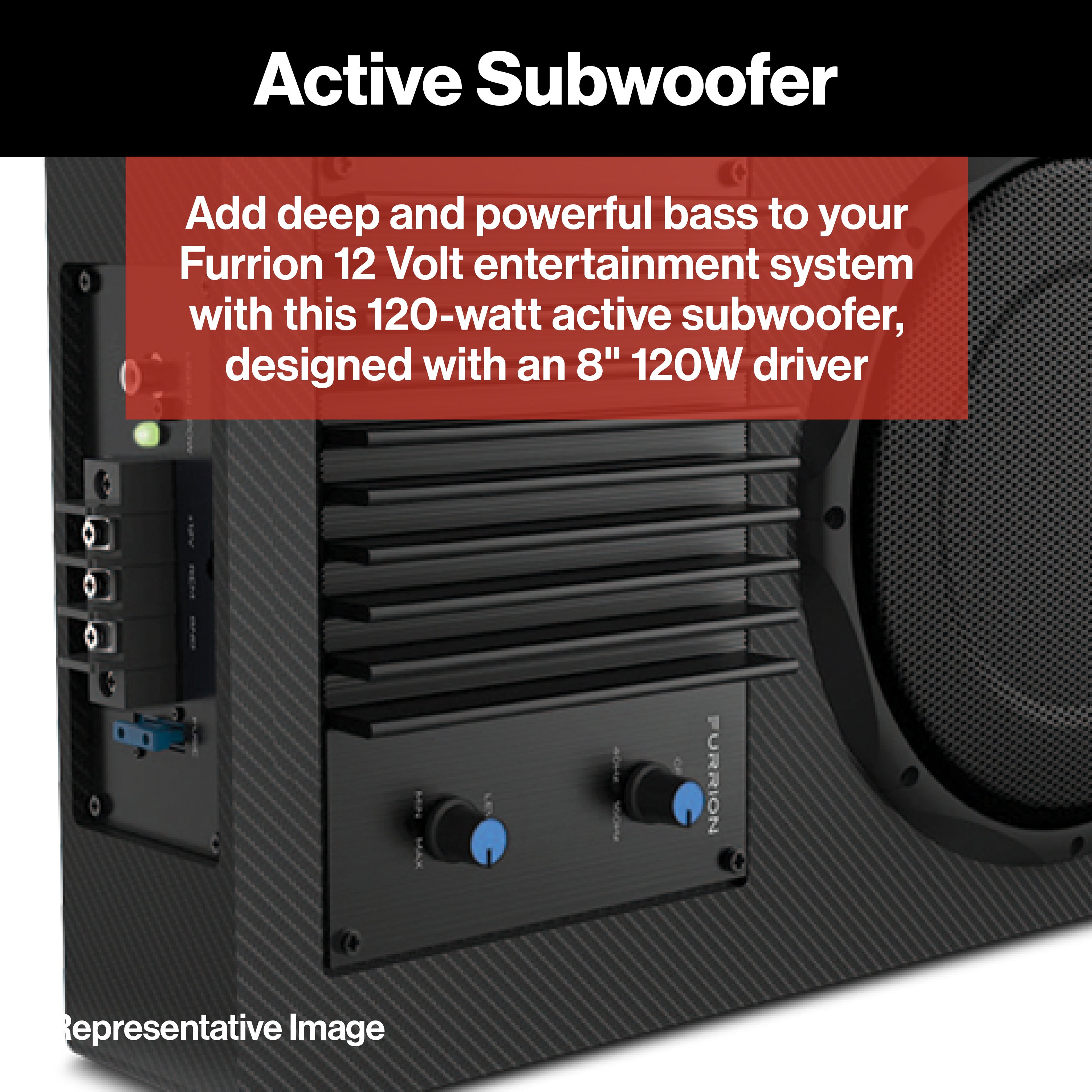 Furrion Subwoofer - 8", 120W, Active #Fsw8P12-Cf - Image 4