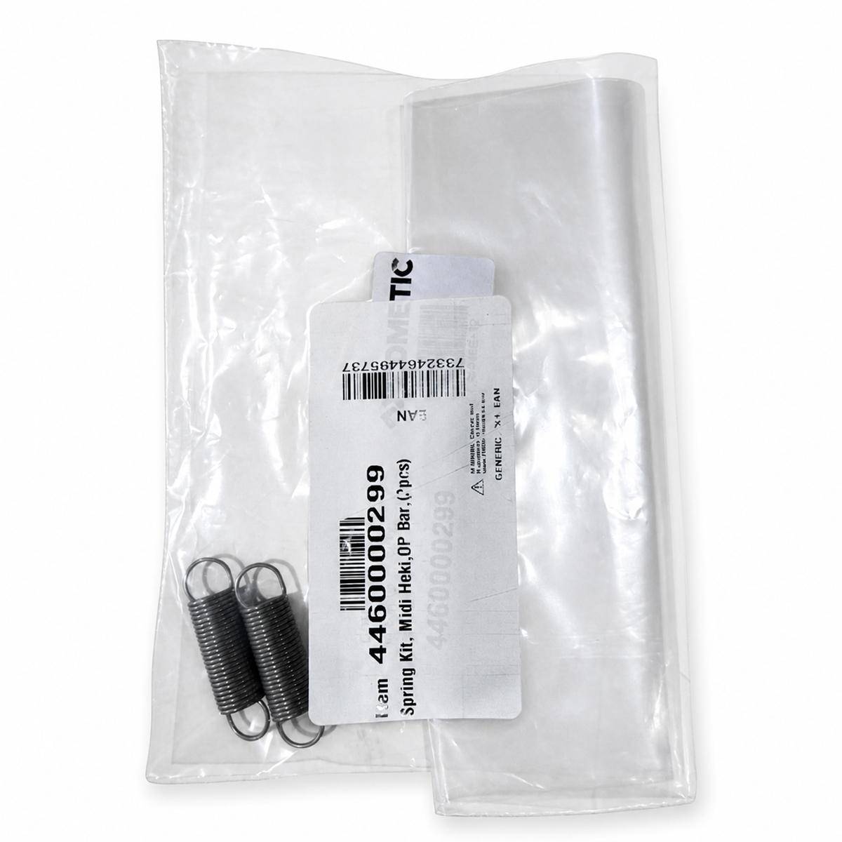 Dometic Midi Heki operating-bar spring kit packaging with two springs, part 4460000299