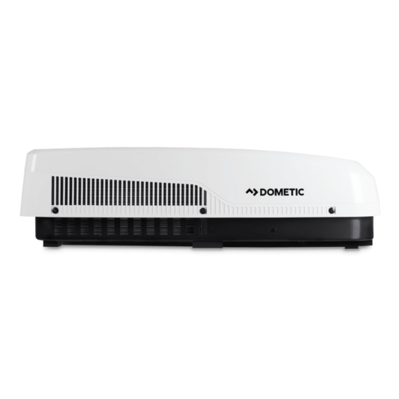 Dometic - FreshJet 5 Series 15,000 BTU Low-Profile Electronic RV Air Conditioner with Heat Pump - White - Part# 9620017216 side profile view