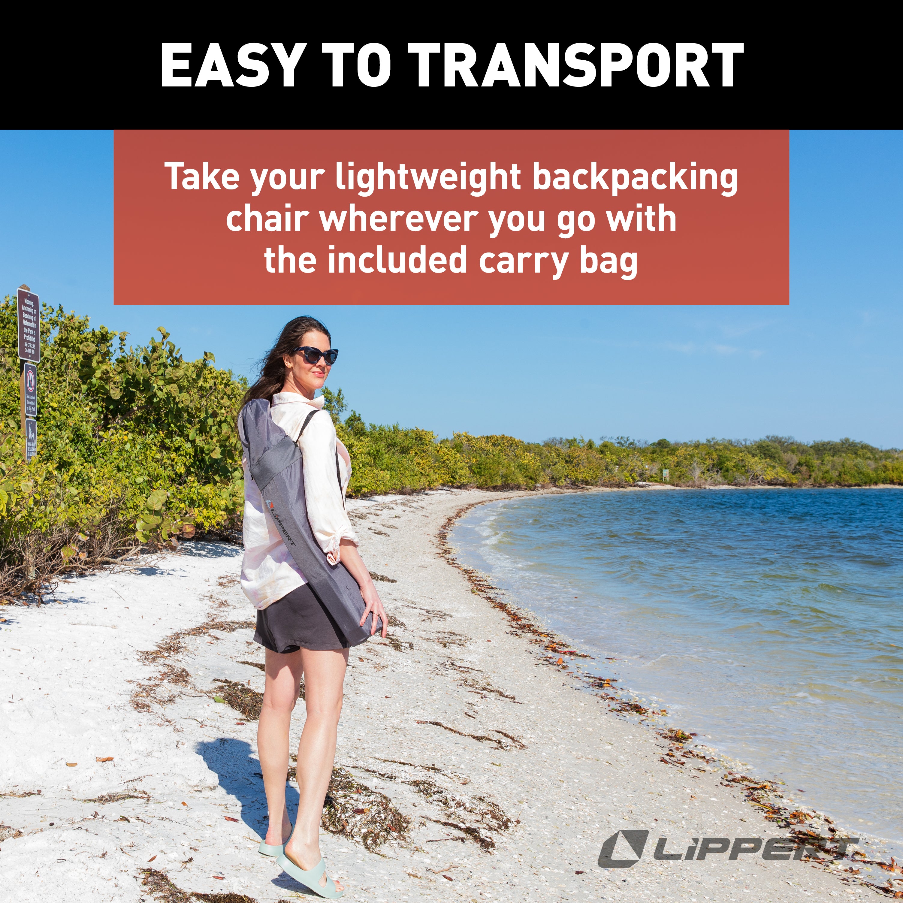 Lippert Baja Compact Camping Chair - Sand - Image 6