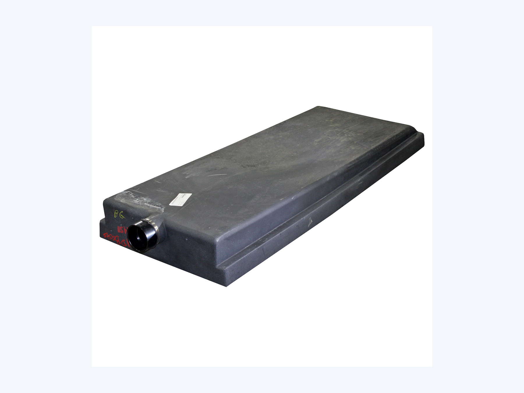 Elkhart Plastics - 42 Gallon RV Holding Tank 56x24.5x7 Center End Drain EPI 4451 H1248 Black Gray Water OEM detail