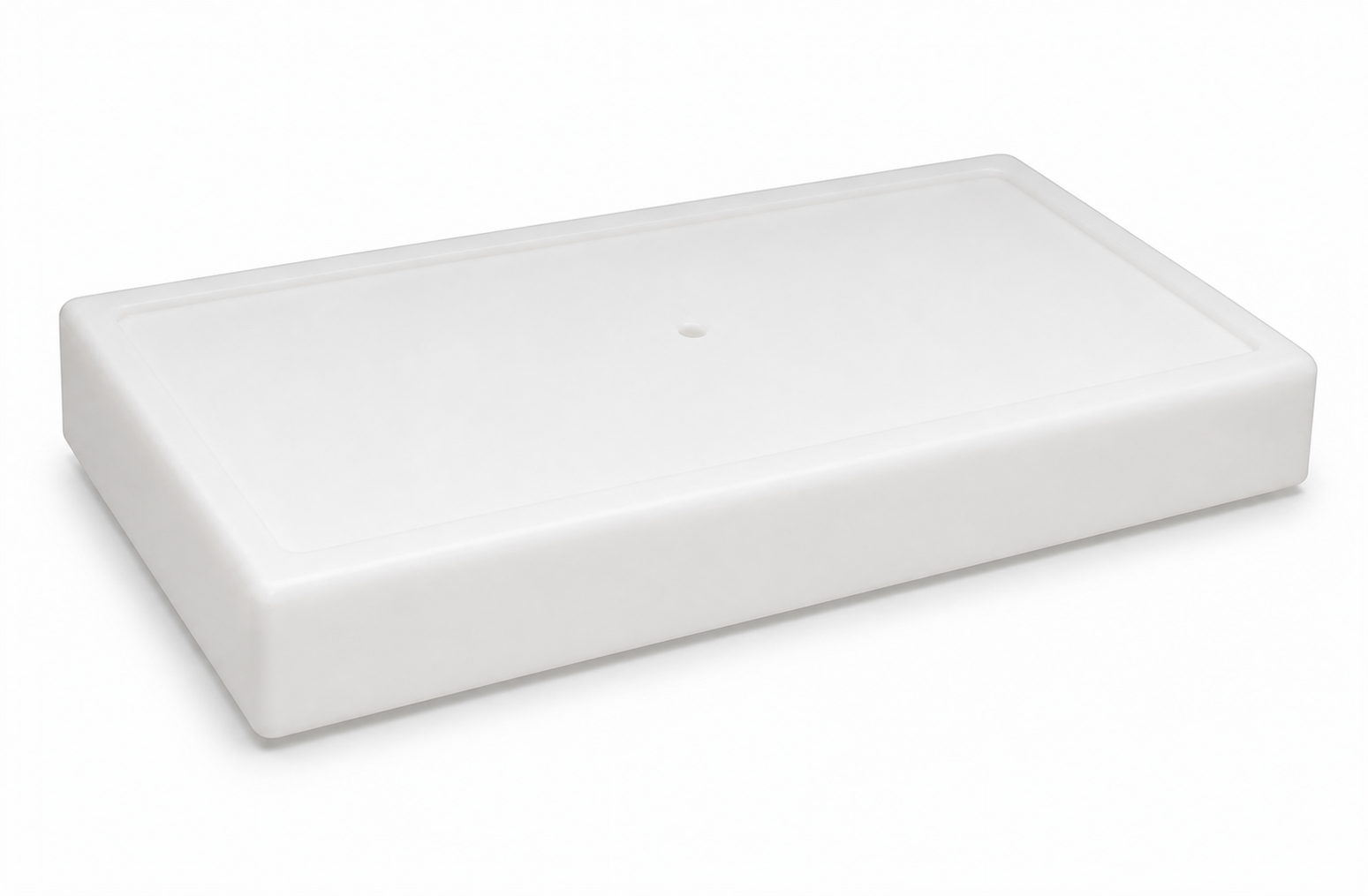 Elkhart Plastics 64 gallon RV fresh water tank 62 x 29 x 8.5 inches - photorealistic opposite angle