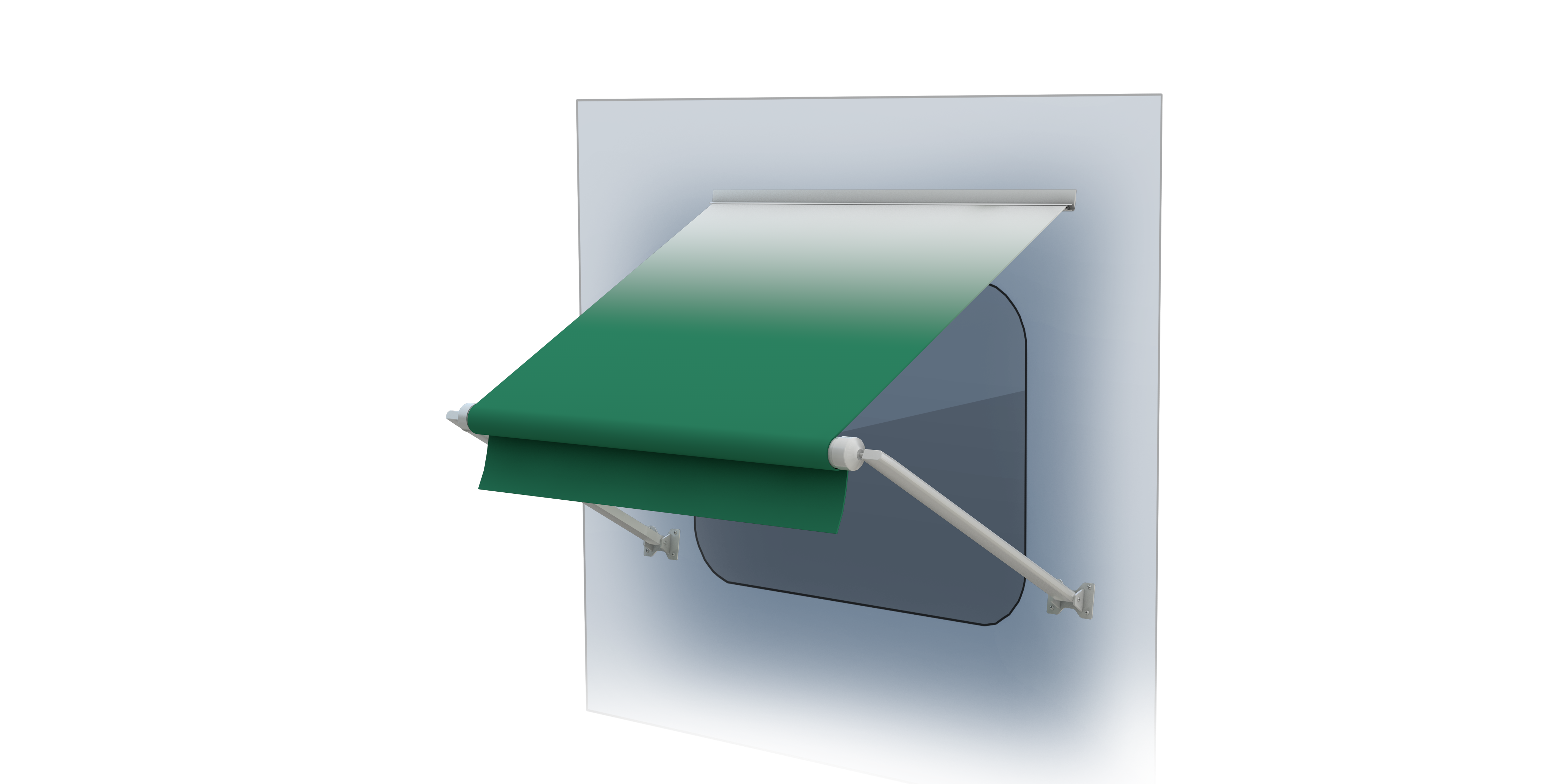 Solera 7'6" Rv Window Awning Roller Assembly - Green Fade #V000345026 - Image 1