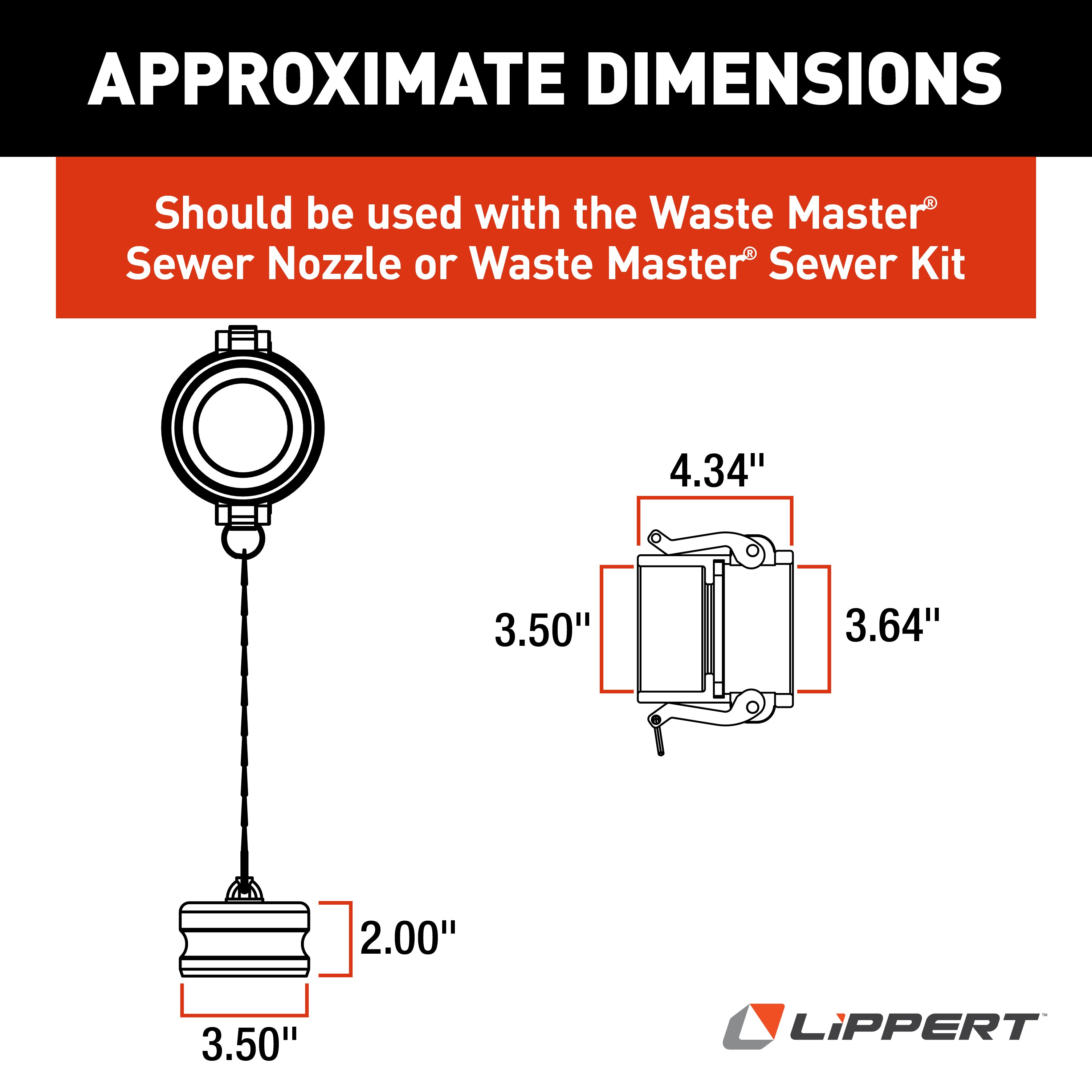 Lippert Waste Master Replacement Cam Lock Connector For Rv Sewer Hose #360578 - Image 3