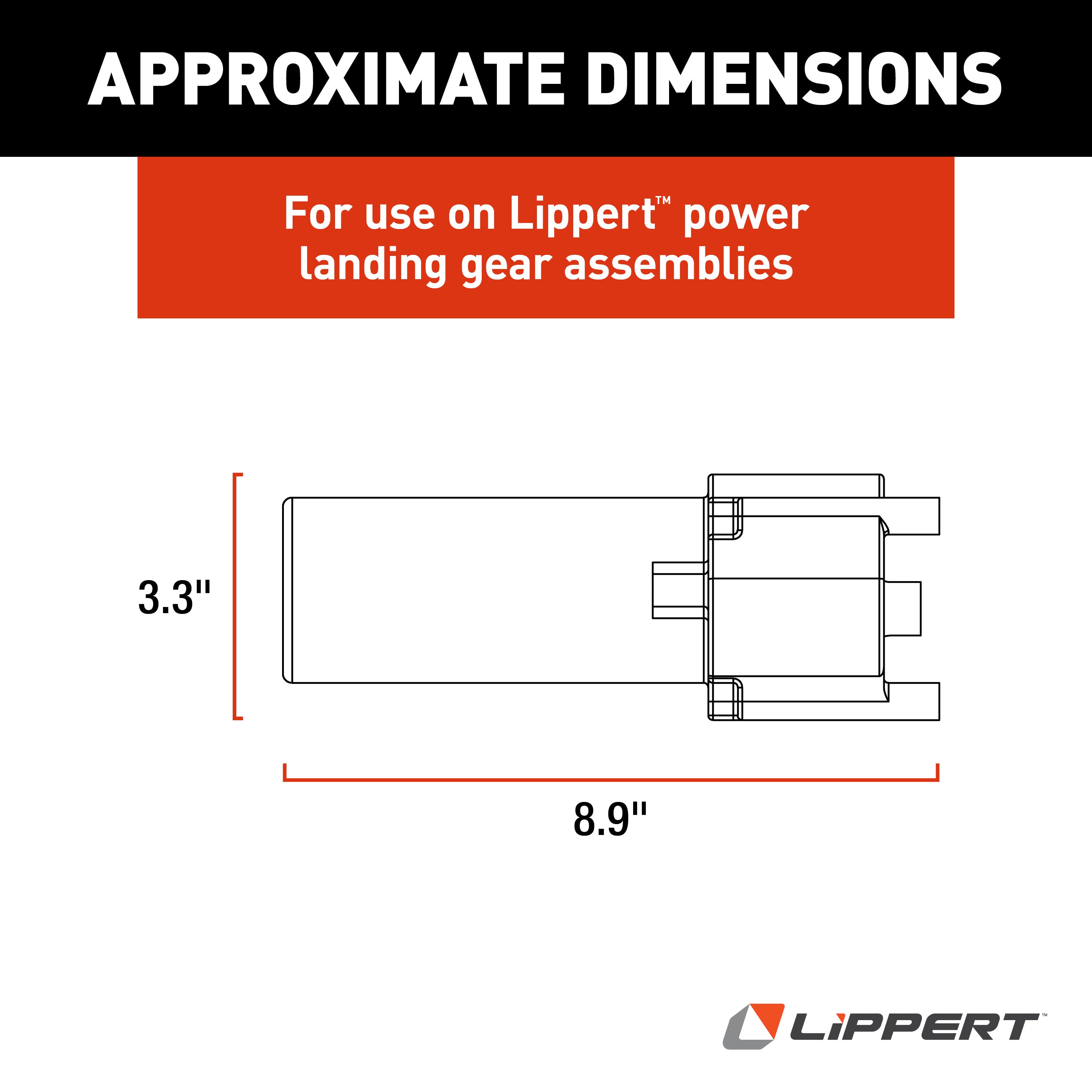Lippert Replacement Tuson Heavy-Duty Electric Rv Landing Gear Motor #196308 - Image 2
