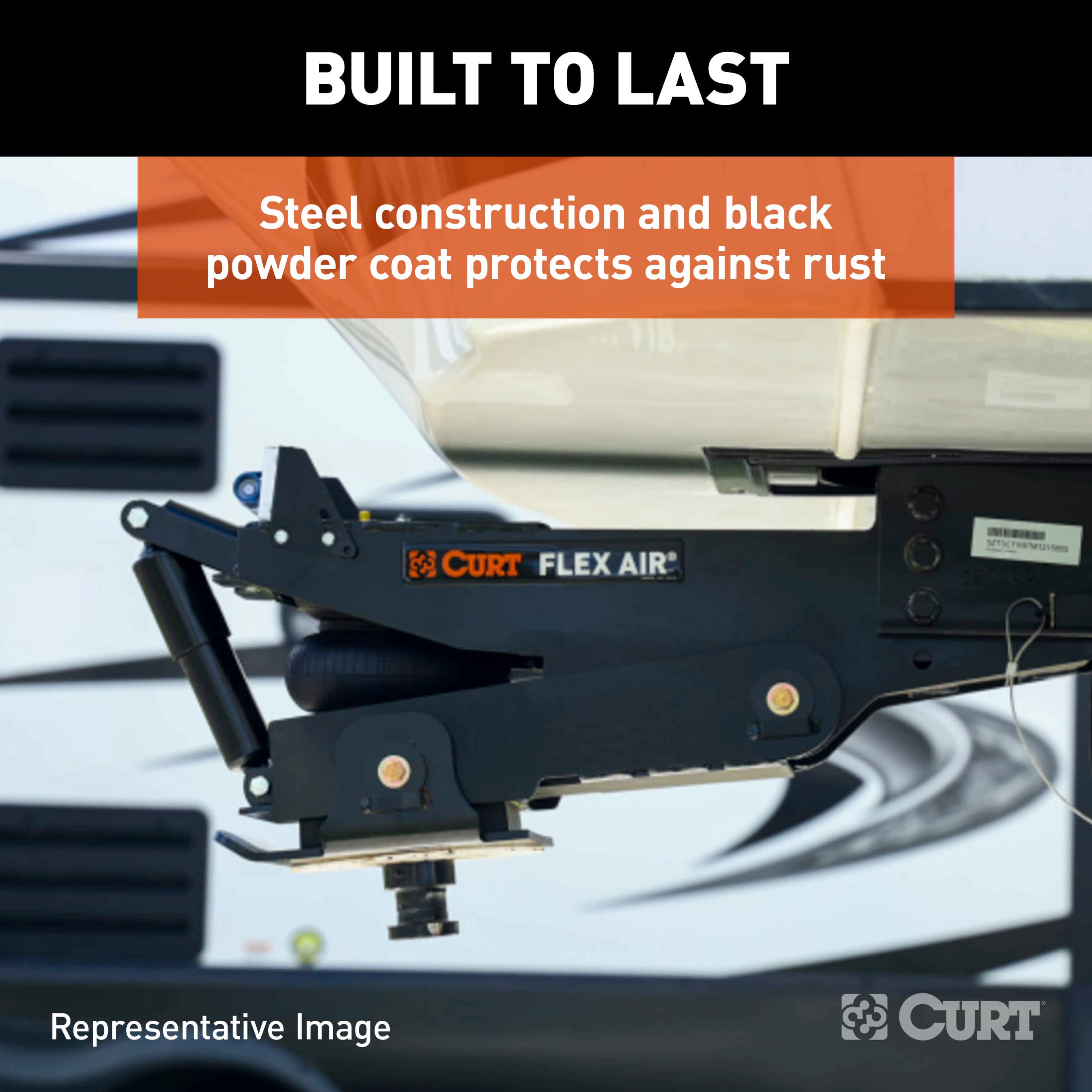 Curt L05 Flex Air 5Th Wheel Pin Box - 21,000 Lbs. - Image 5