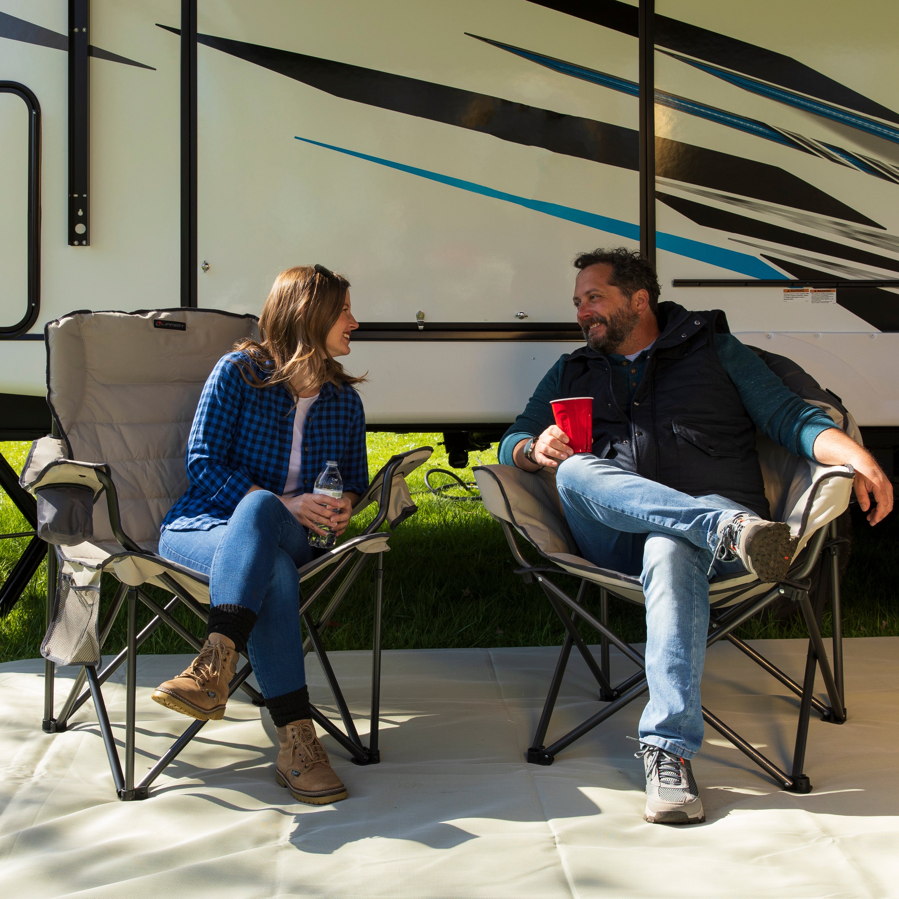 Lippert Campfire Deluxe Folding Chair - Sand #2022114819 - Image 7