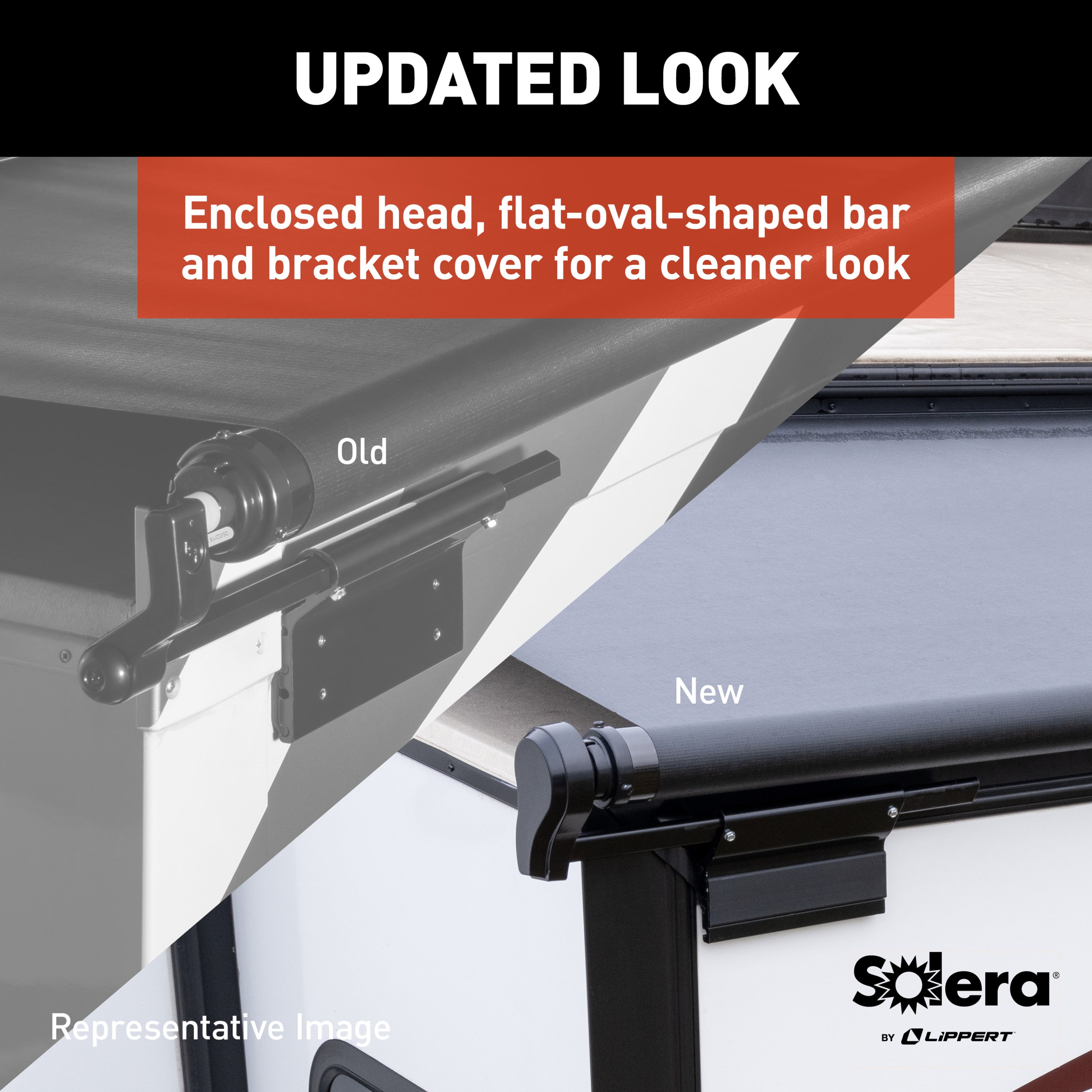 Solera 5000 Series Slide Topper Awning, Black - 13' (12'7" Fabric) #V000165061 - Image 4