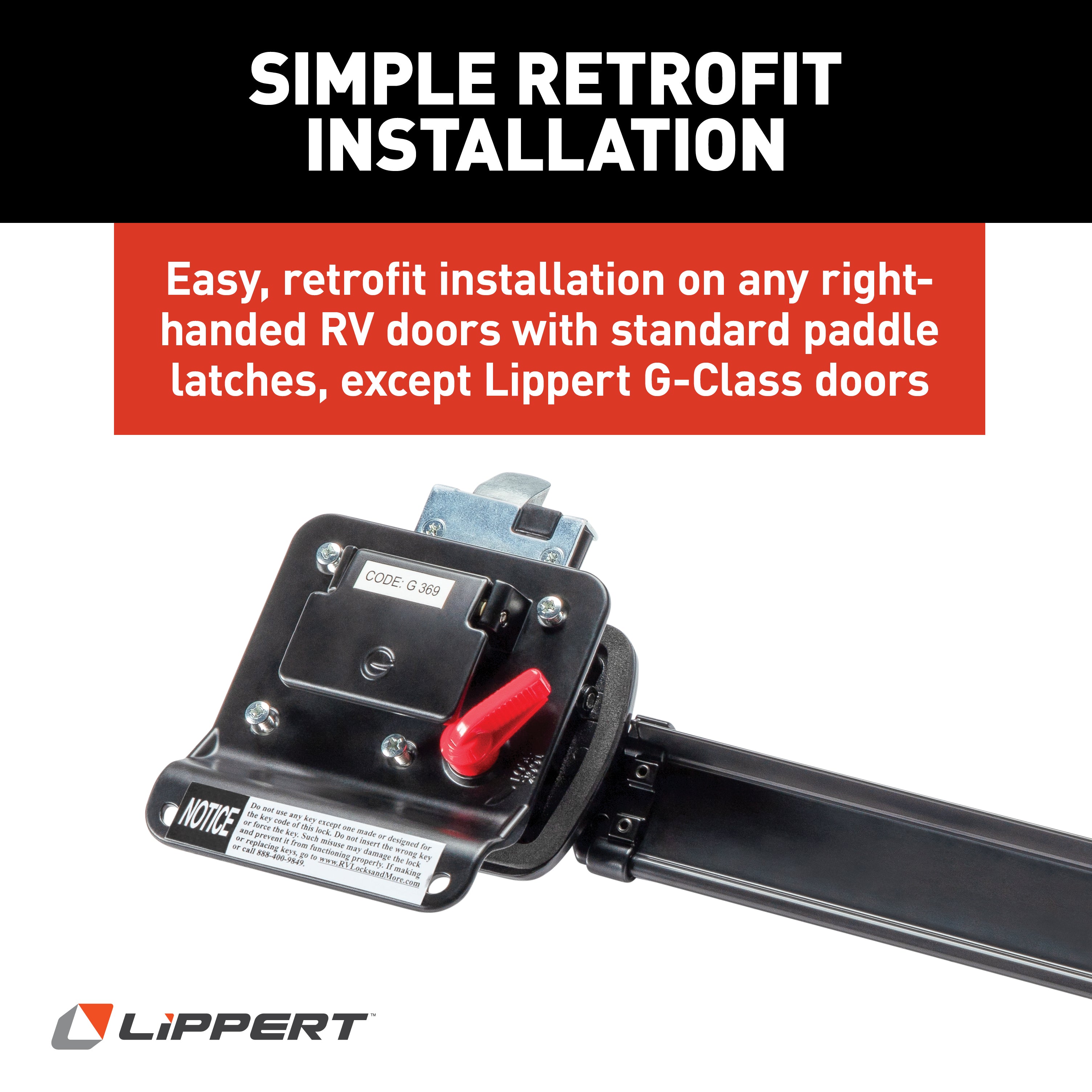 Latchxtend RV Door Handle Extension - Lippert | OEM RV Part