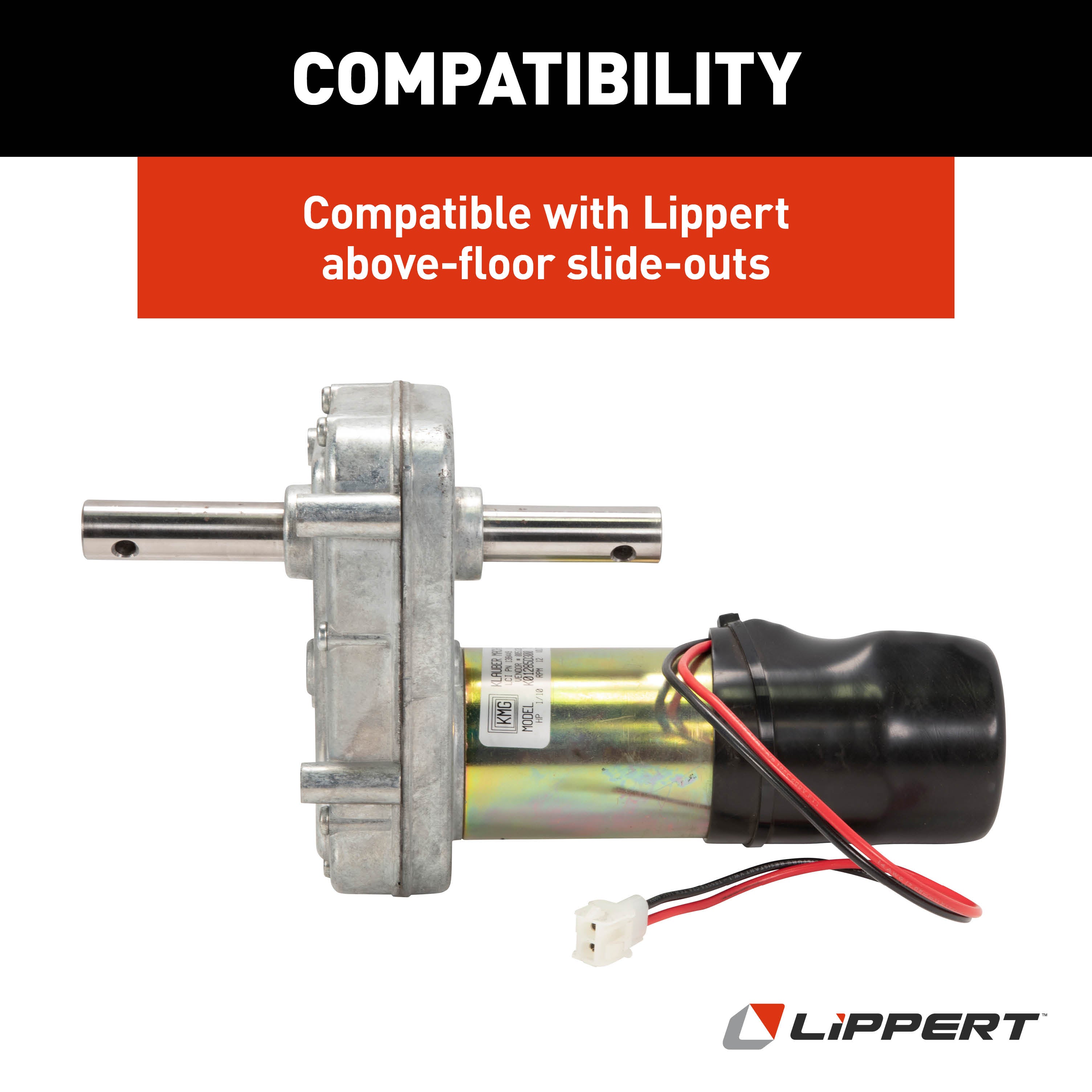 Replacement Klauber N-500 Above-Floor RV Slide-Out Motor - Lippert | O
