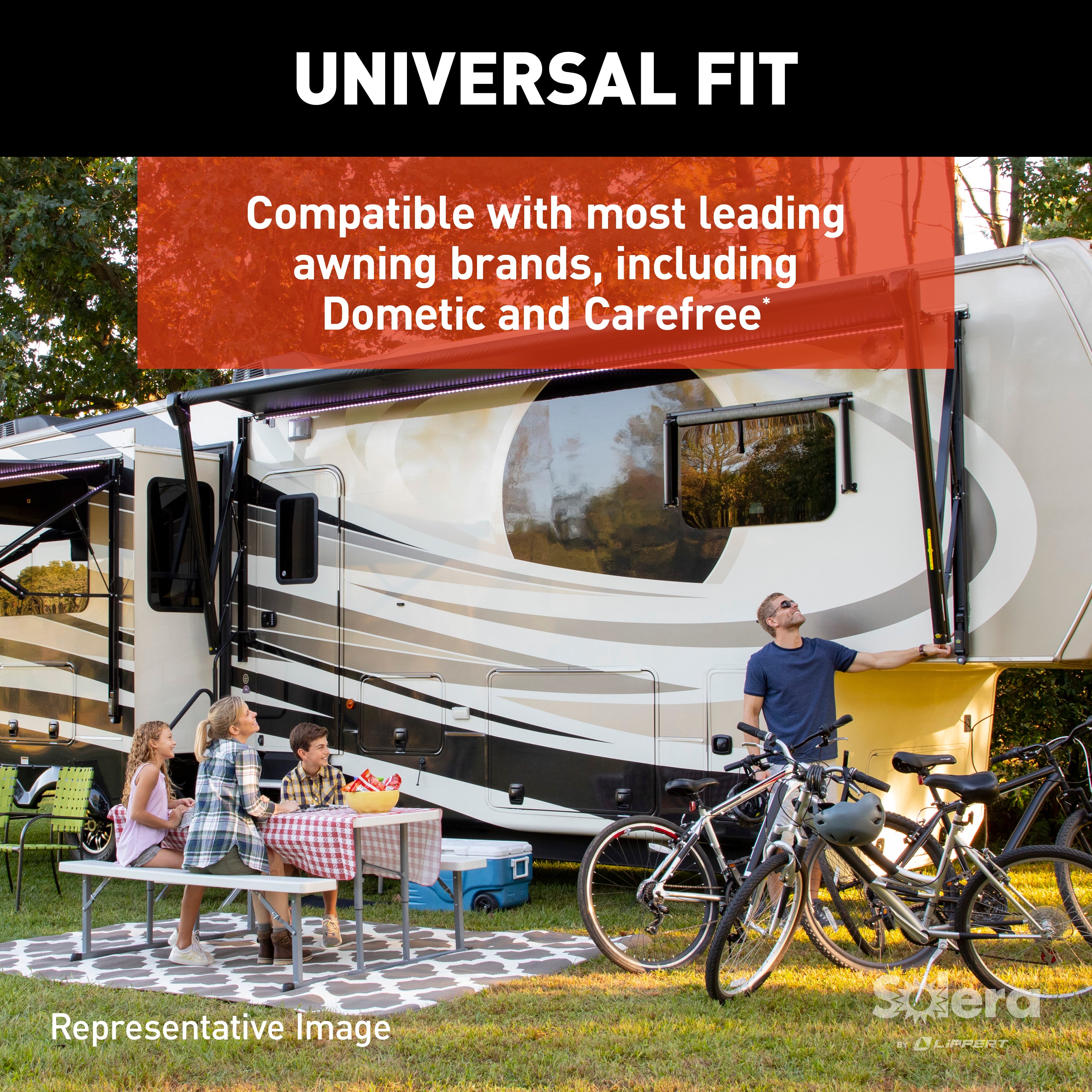 Solera Smart Arm 12V Rv Awning Arms & Hardware Kit - 69" Standard, White #759405 - Image 5