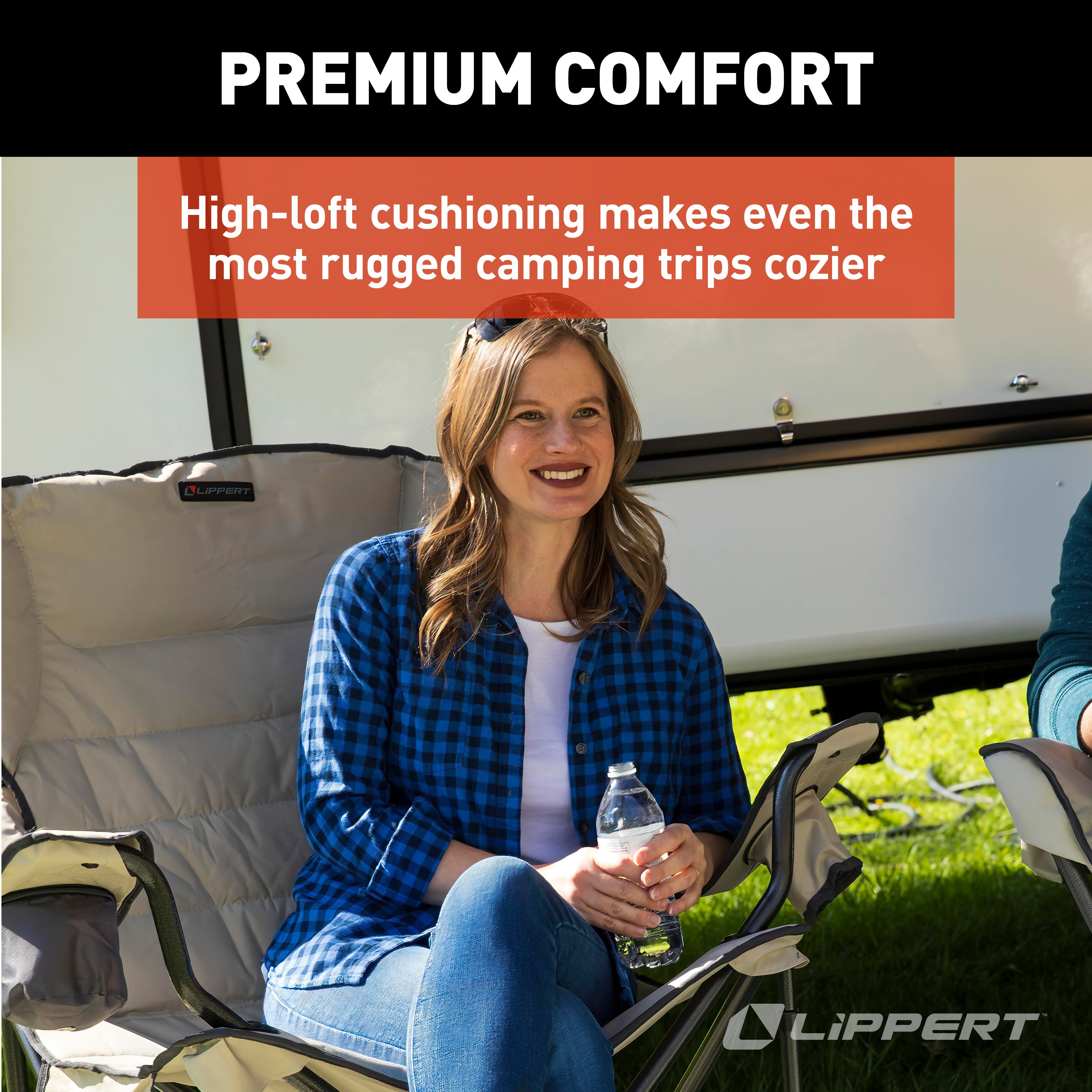 Lippert Campfire Deluxe Folding Chair - Sand #2022114819 - Image 3