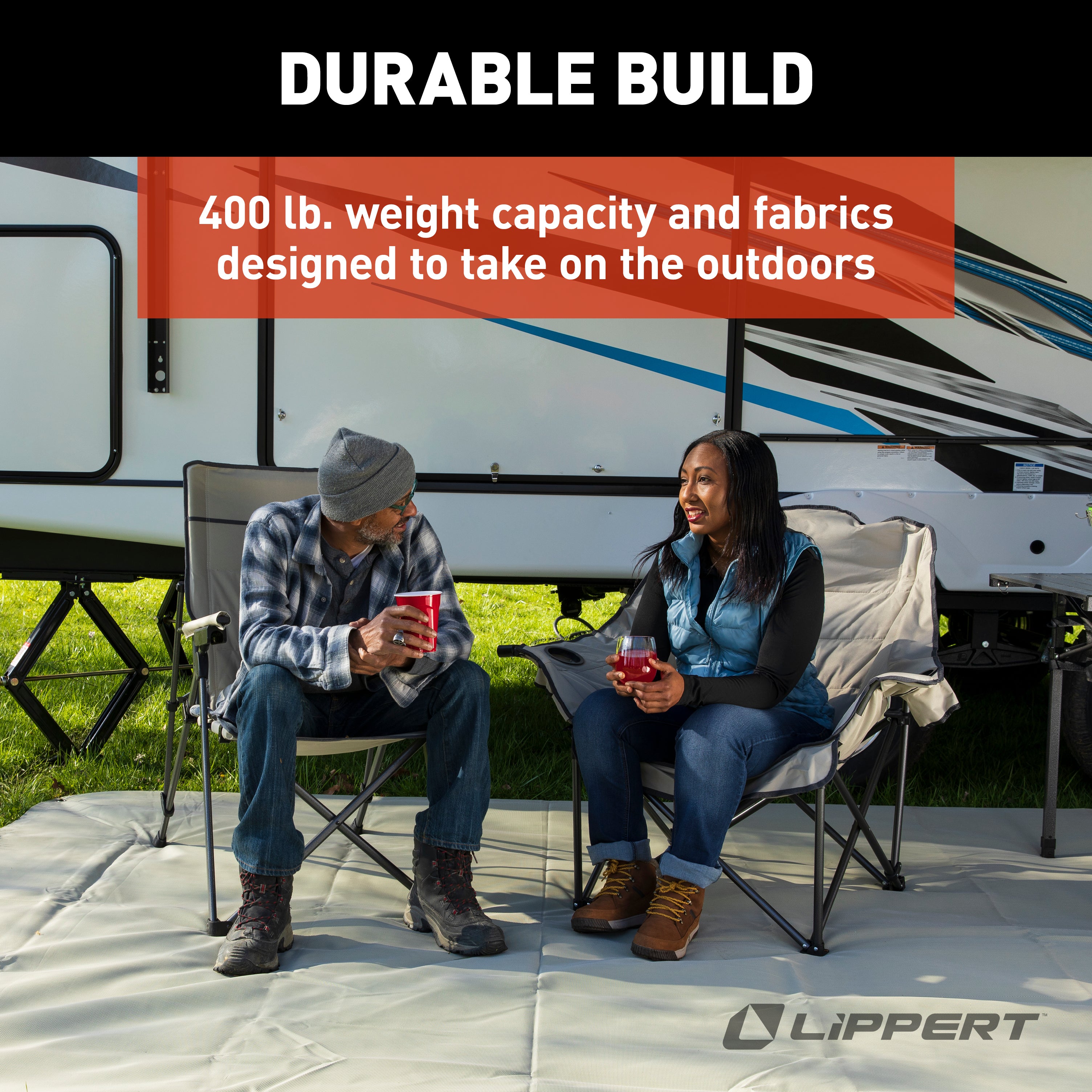 Lippert Big Bear Club Camping Chair - Sand - Image 6