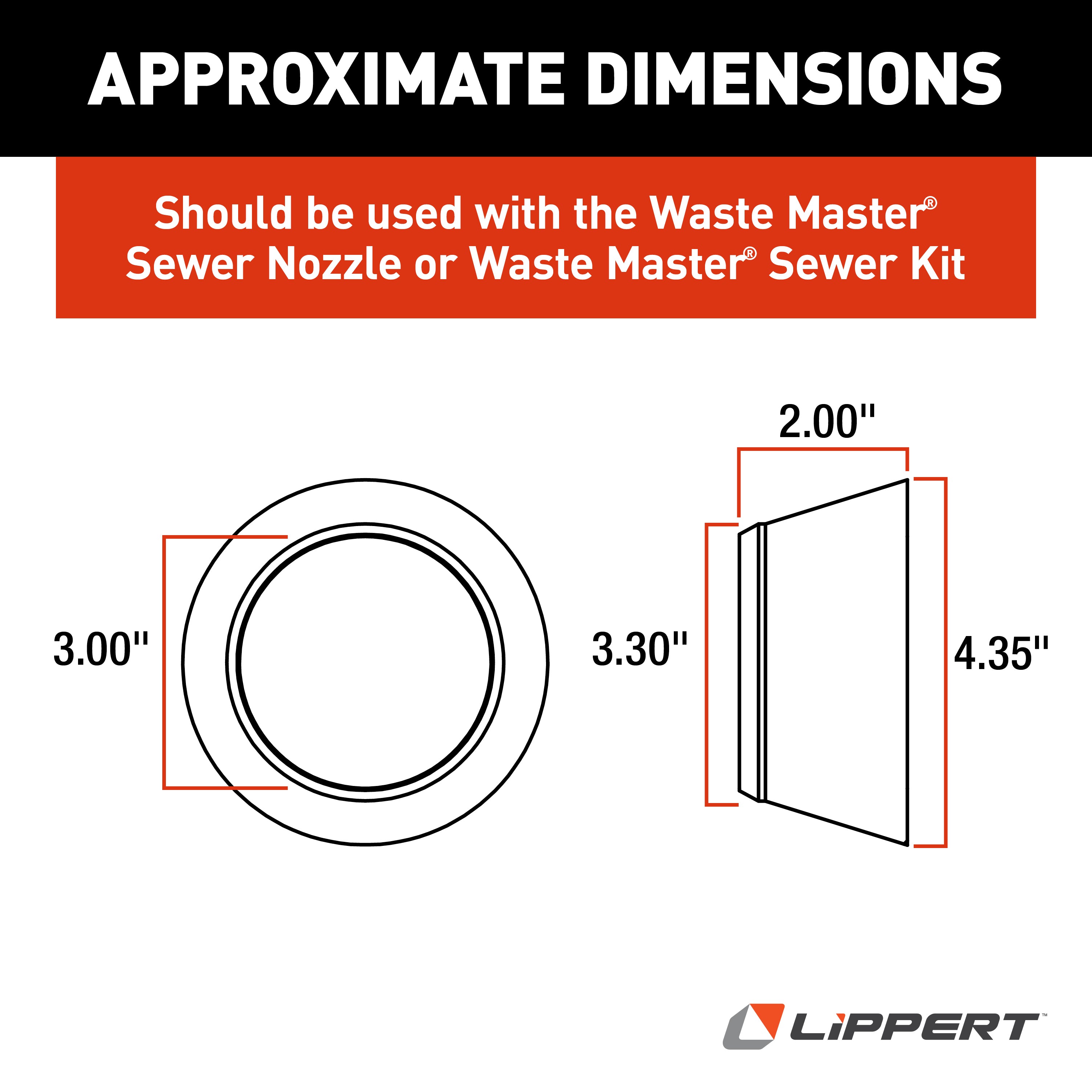 Lippert Waste Master Replacement Donut Seal For Nozzle On Rv Sewer Hose #340919 - Image 5