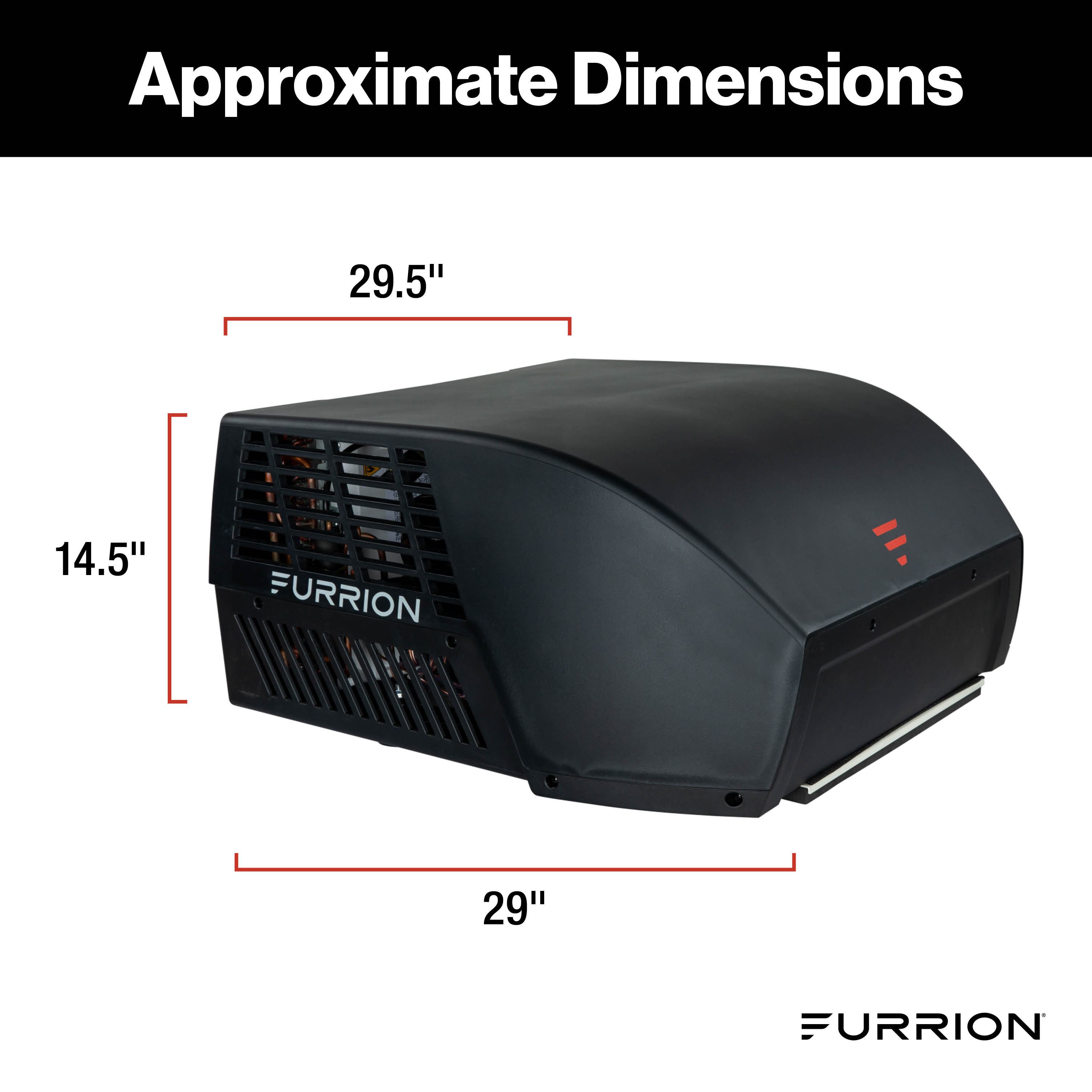 Furrion® - Chill® Cube Variable Speed RV Rooftop Air Conditioner - 18,000 BTU with Heat Pump - Black, Ducted - #2025008215