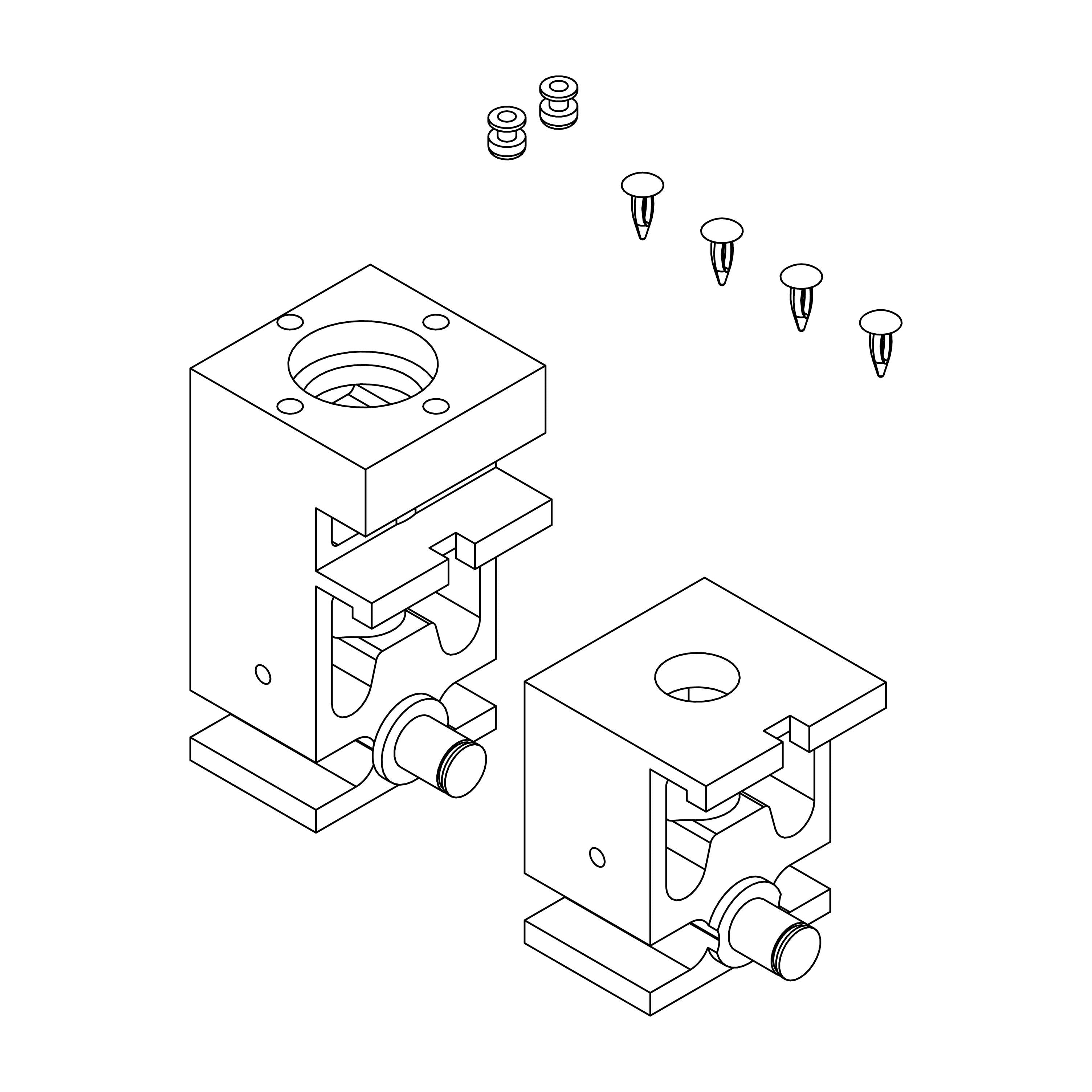 Lippert Replacement In-Wall Slide-Out Standard Bearing Block Kit #379060 - Image 2