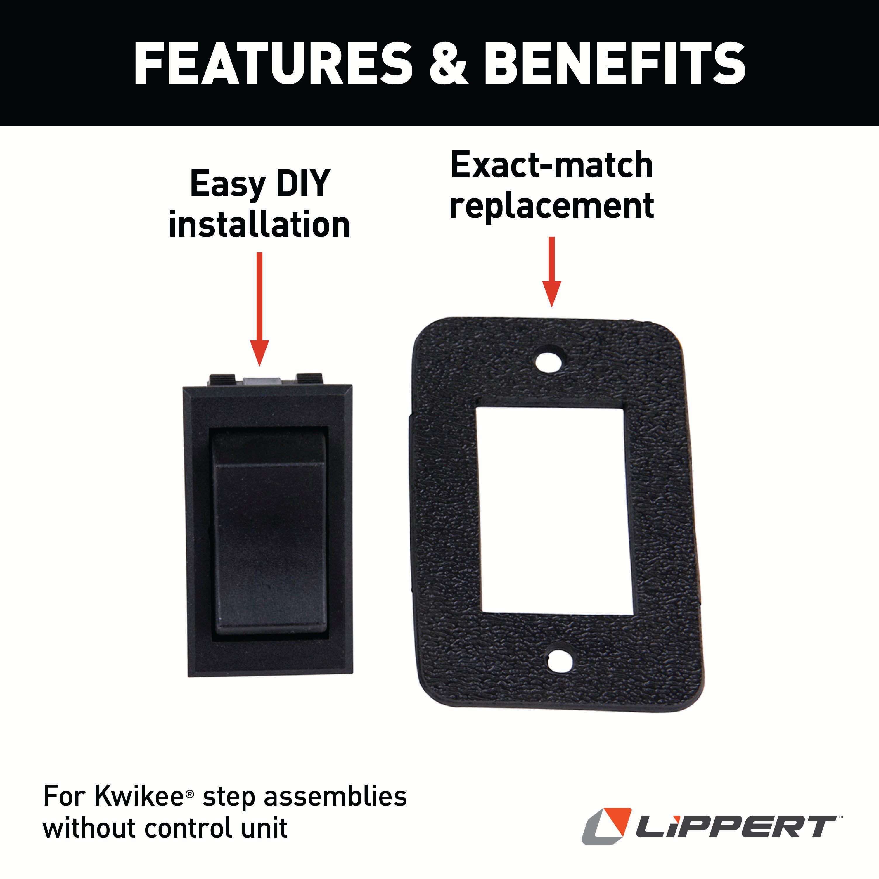 Lippert - Kwikee Center Rocker Switch - Image 2