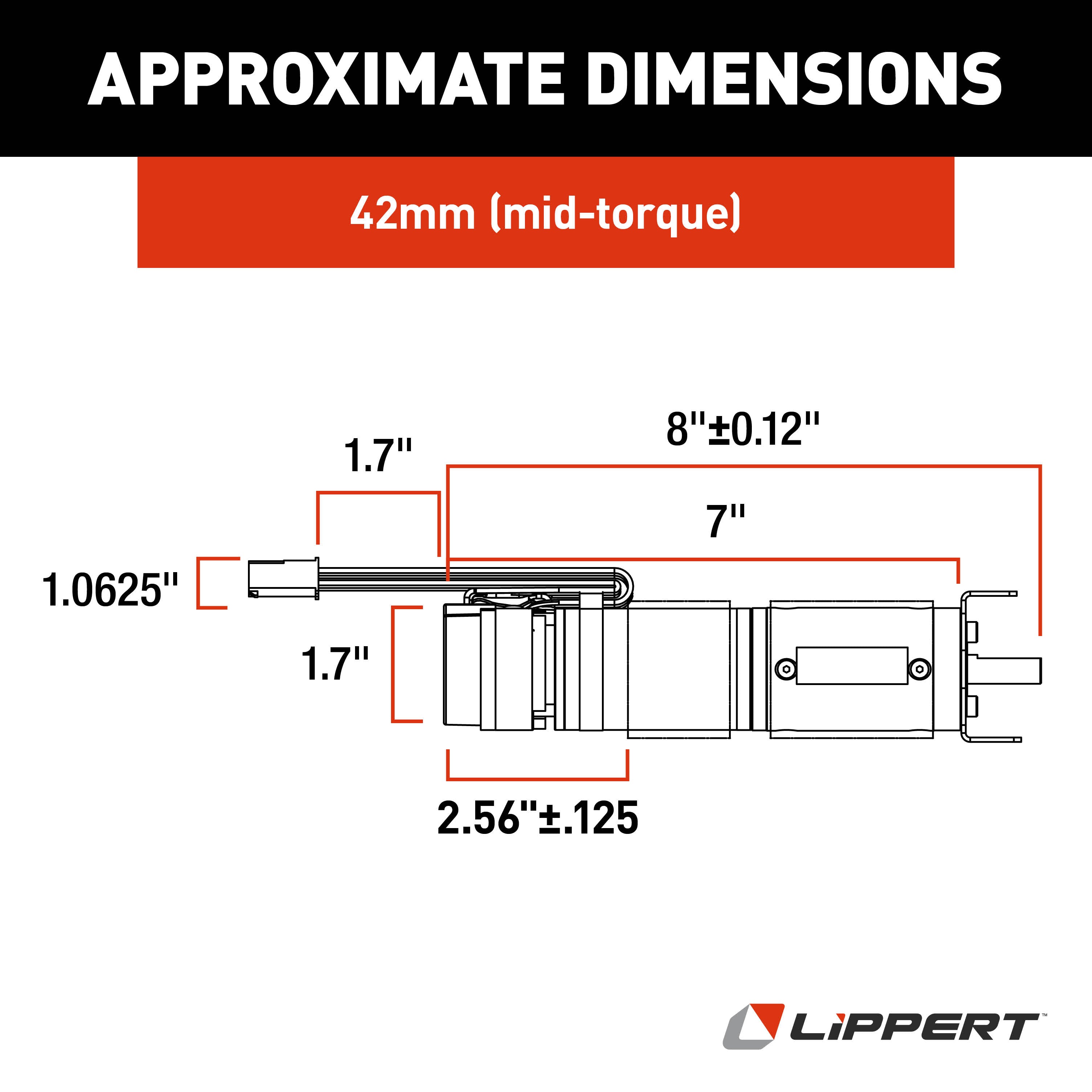 Lippert Replacement Slimrack In-Wall Slide-Out Motor With