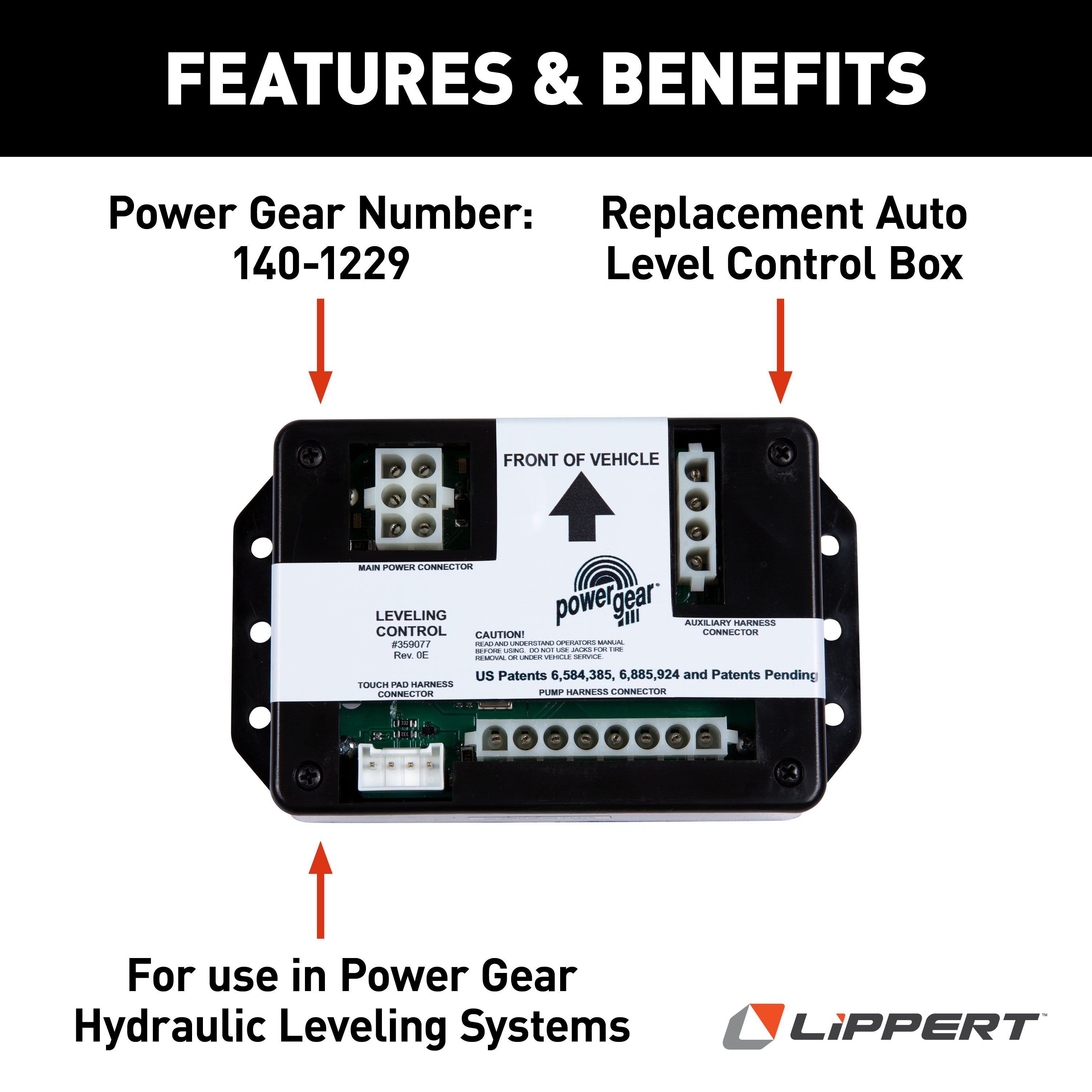 level gear Lippert - Auto Level Control Box for Power Gear Hydraulic Leveling System - OEM Replacement