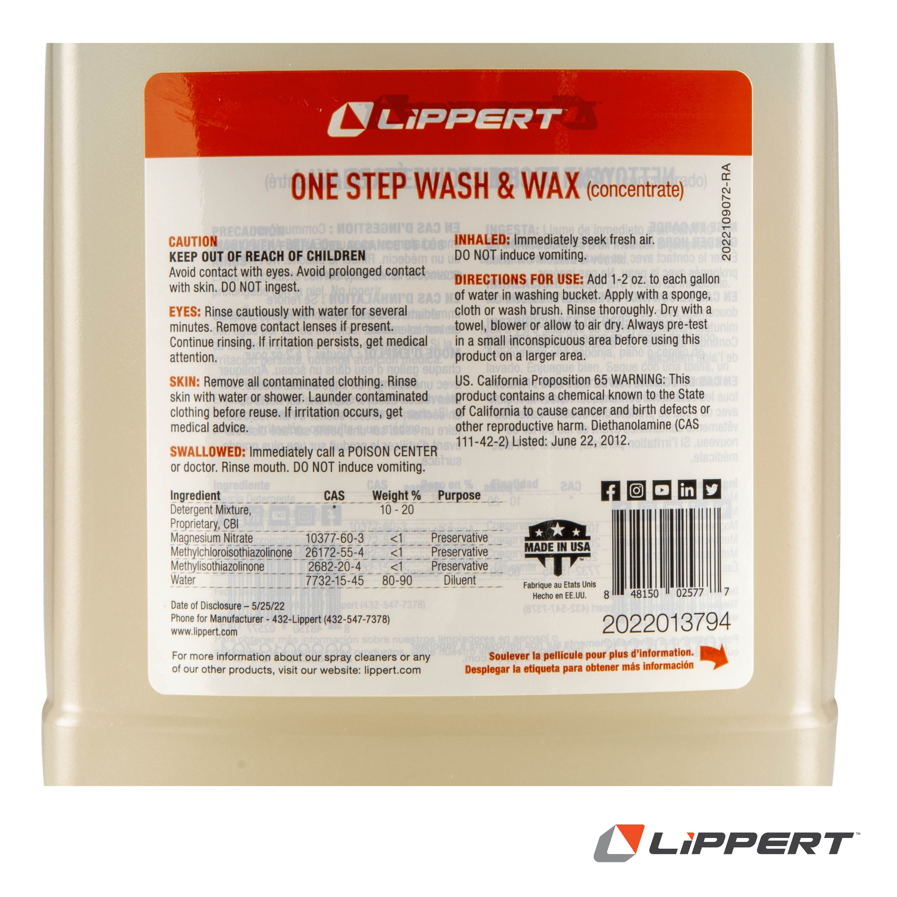 Lippert One Step Rv Wash & Wax (Concentrate) - 64 Oz. - Image 3