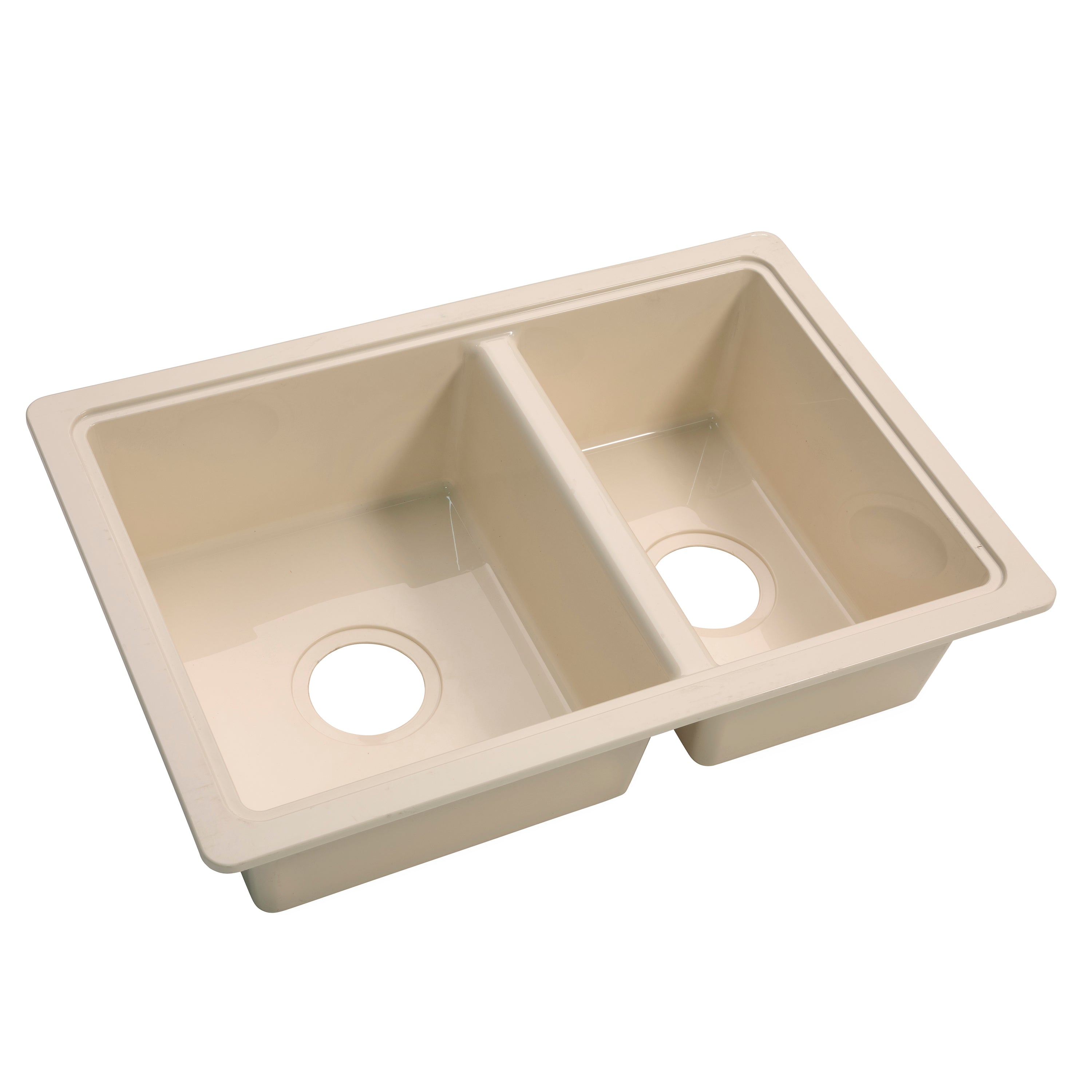 Lippert Rv Double Kitchen Galley Sink - 25" X 17" X 6.6" Parchment Abs Plastic - Image 2