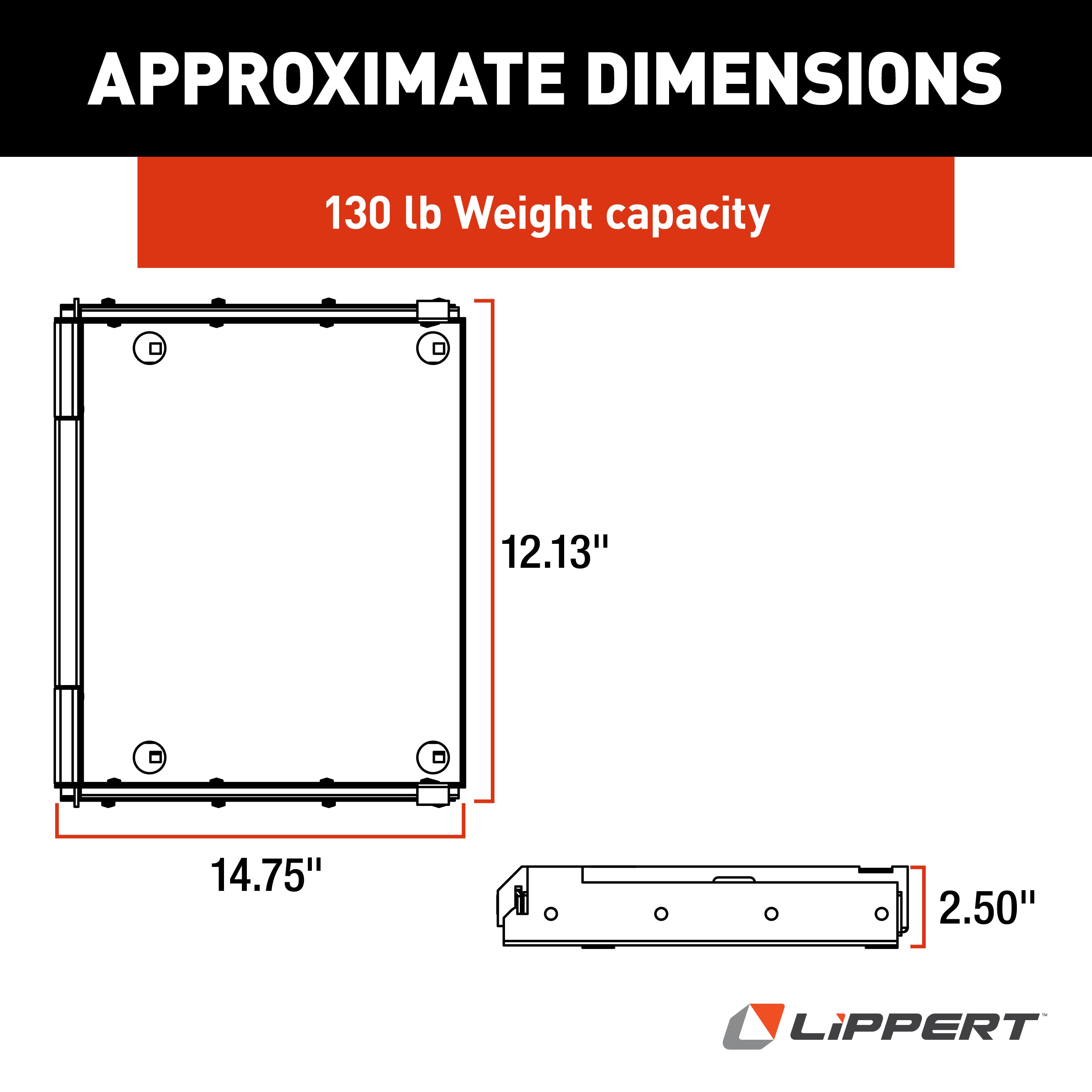 Lippert - Kwikee Sliding Rv Battery Tray - 16-1/8" With Strap Assembly - Image 2