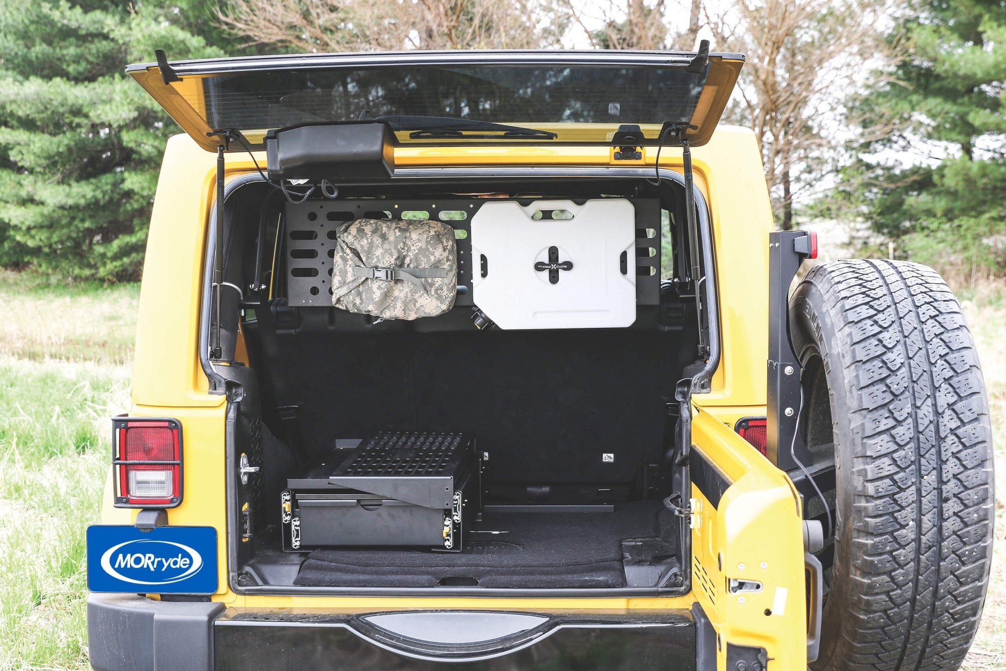 MORryde - JP54-051 Jeep Wrangler JKU Overhead Flip-Down Molle Panel 07-17 - Ceiling Storage System