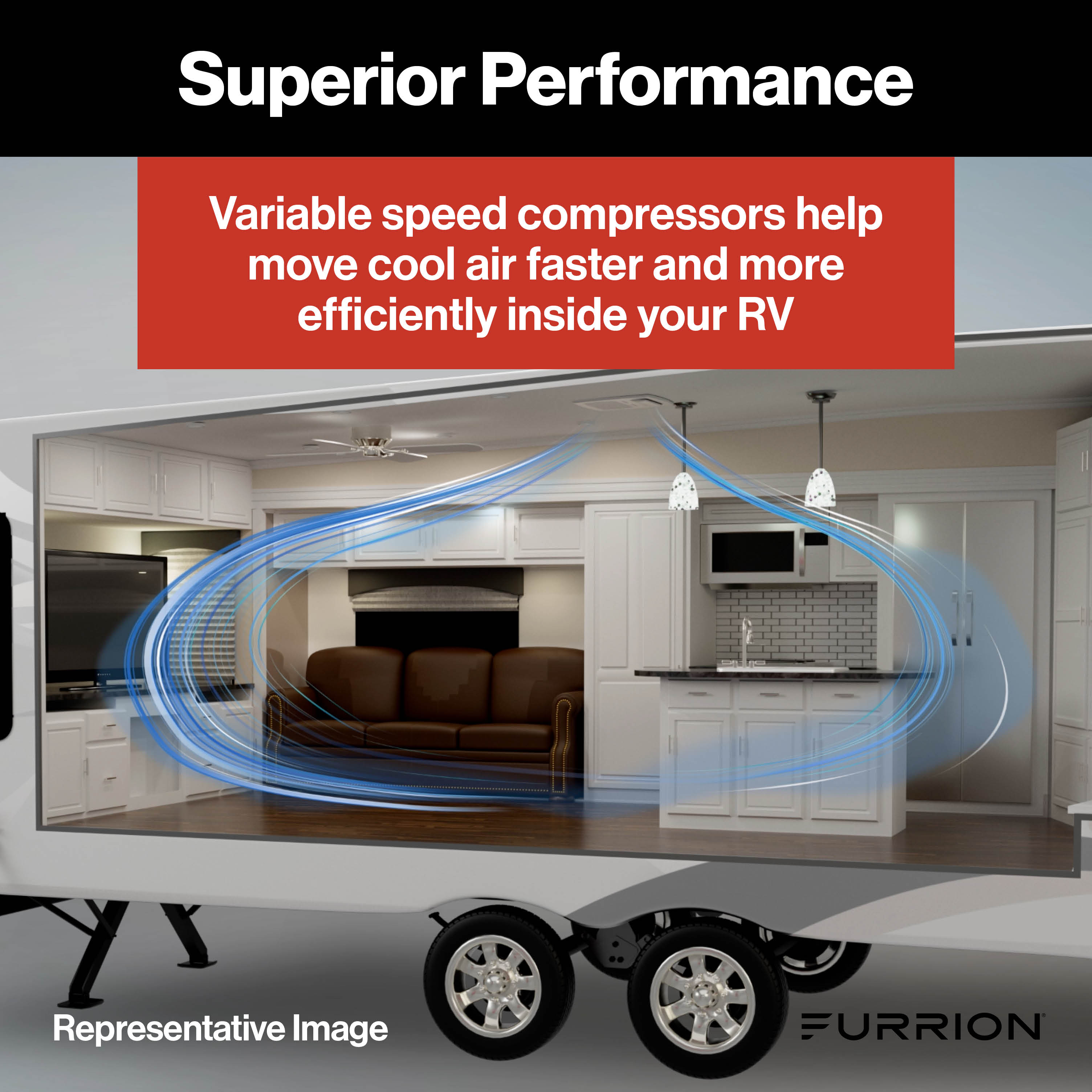 Furrion® - Chill® Cube Variable Speed RV Rooftop Air Conditioner - 18,000 BTU with Heat Pump - Black, Ducted - #2025008215