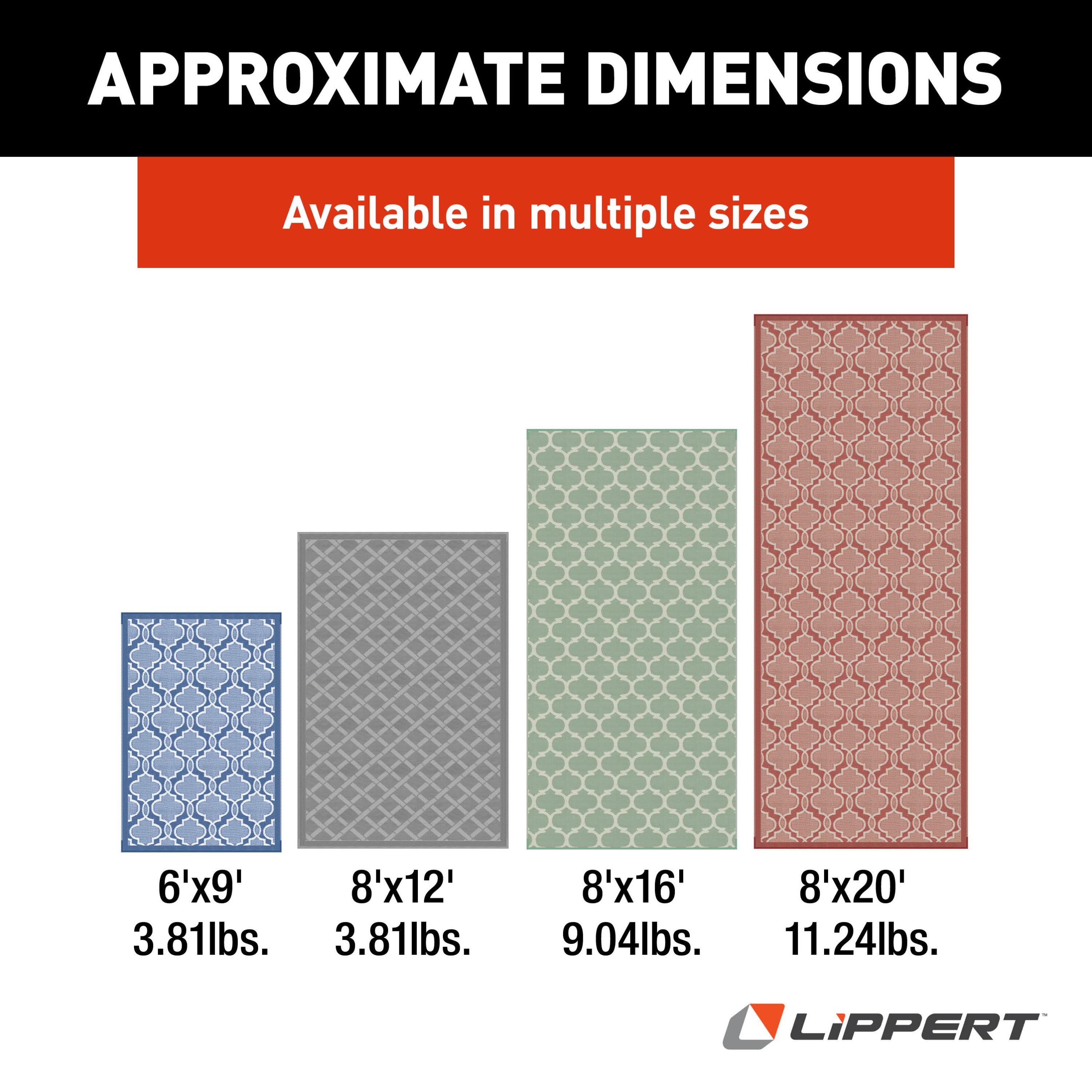 Lippert All Weather Patio Mat - 8' X 20' (Blue) - Image 2