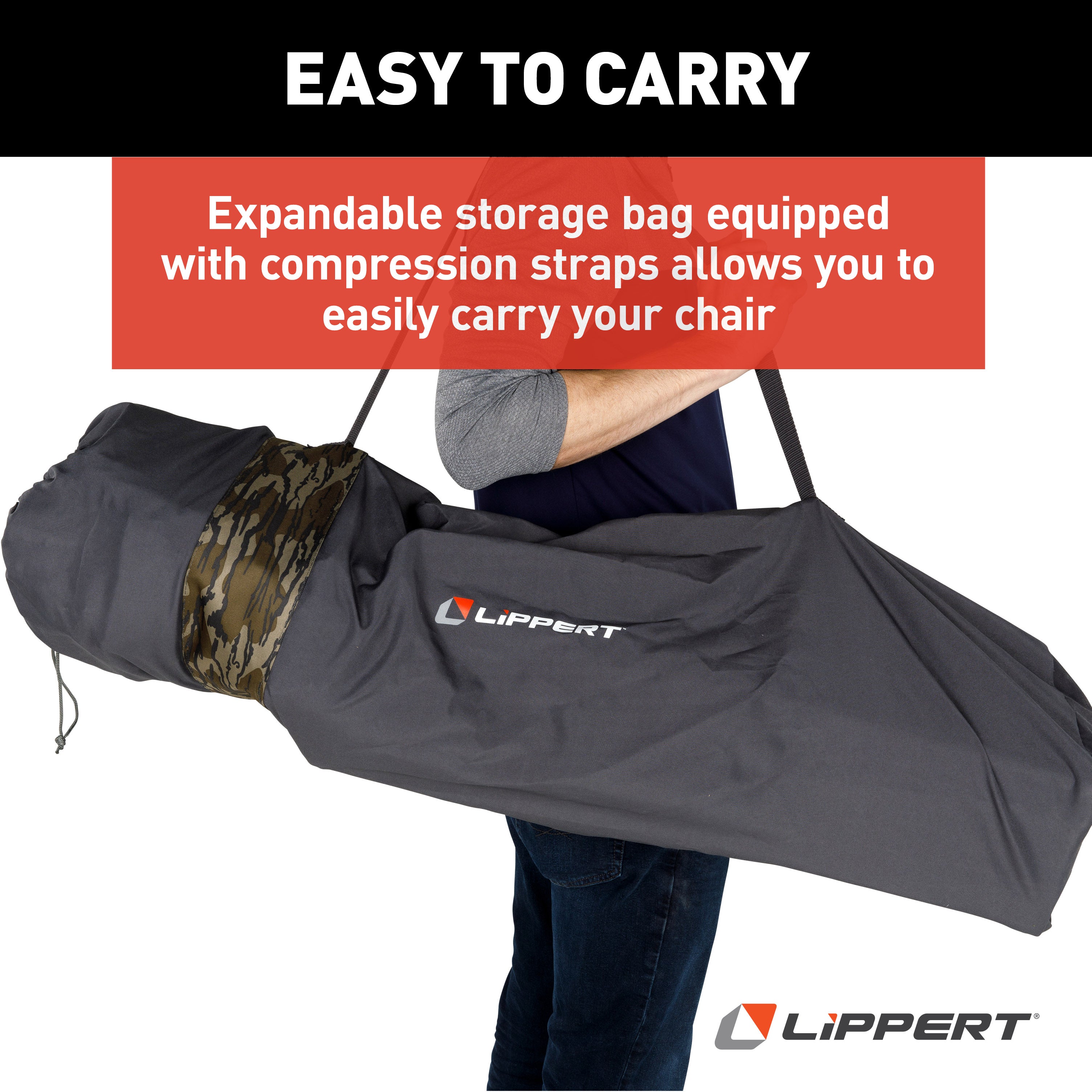 Lippert Campfire Deluxe Folding Chair - Mossy Oak Original Bottomland Camo #2023053729 - Image 6