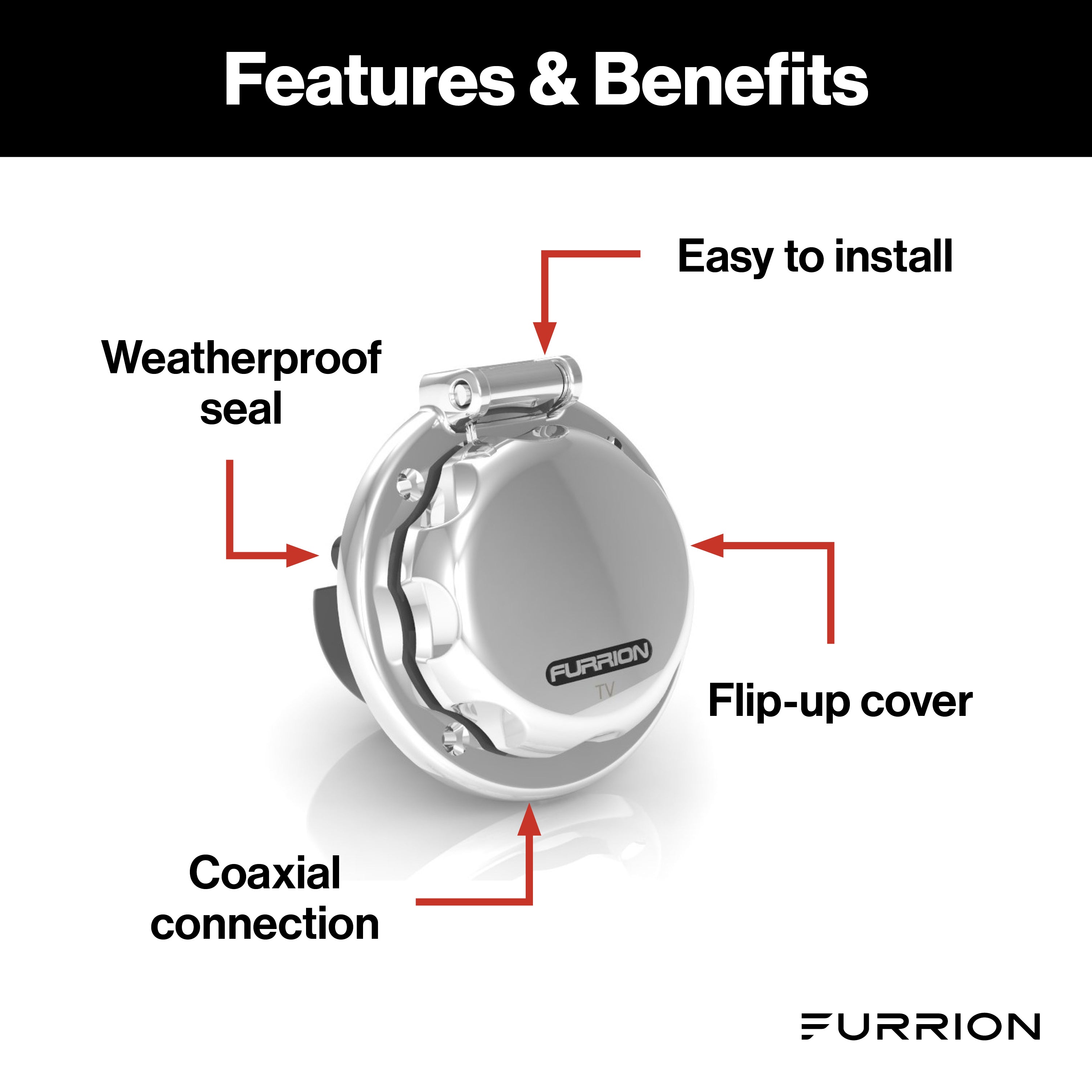 Furrion Tv/Satellite Inlet - Stainless Steel #Ftvins-Ss - Image 3