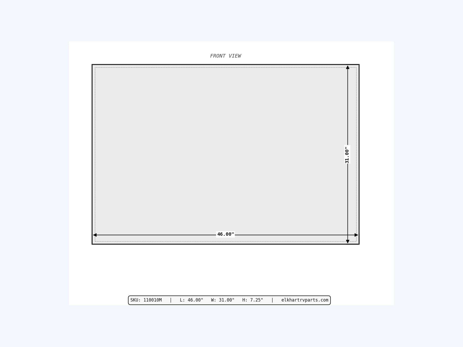 MAKS Fresh Water Tank 46 X 31 X 5.75 - 31 Gallons - End Center Low Point Drain - Molded Tank (hero)