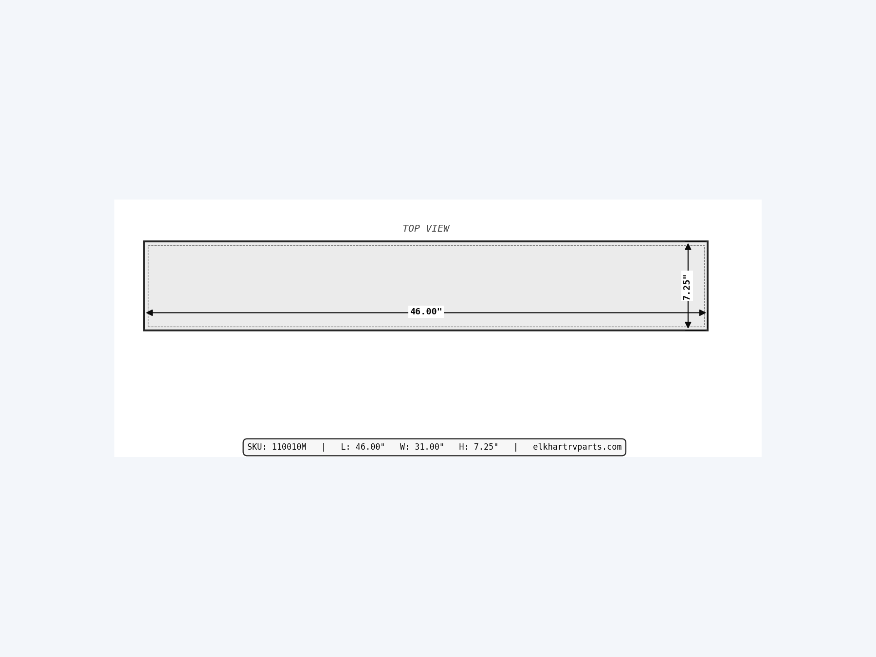 MAKS Fresh Water Tank 46 X 31 X 5.75 - 31 Gallons - End Center Low Point Drain - Molded Tank support 03
