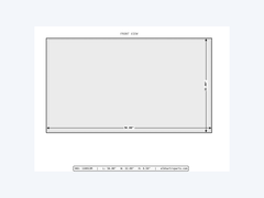 MAKS Fresh Water Tank 56 X 32 X 7.5 - 55 Gallons - Bottom Center Low Point Drain - Molded Tank