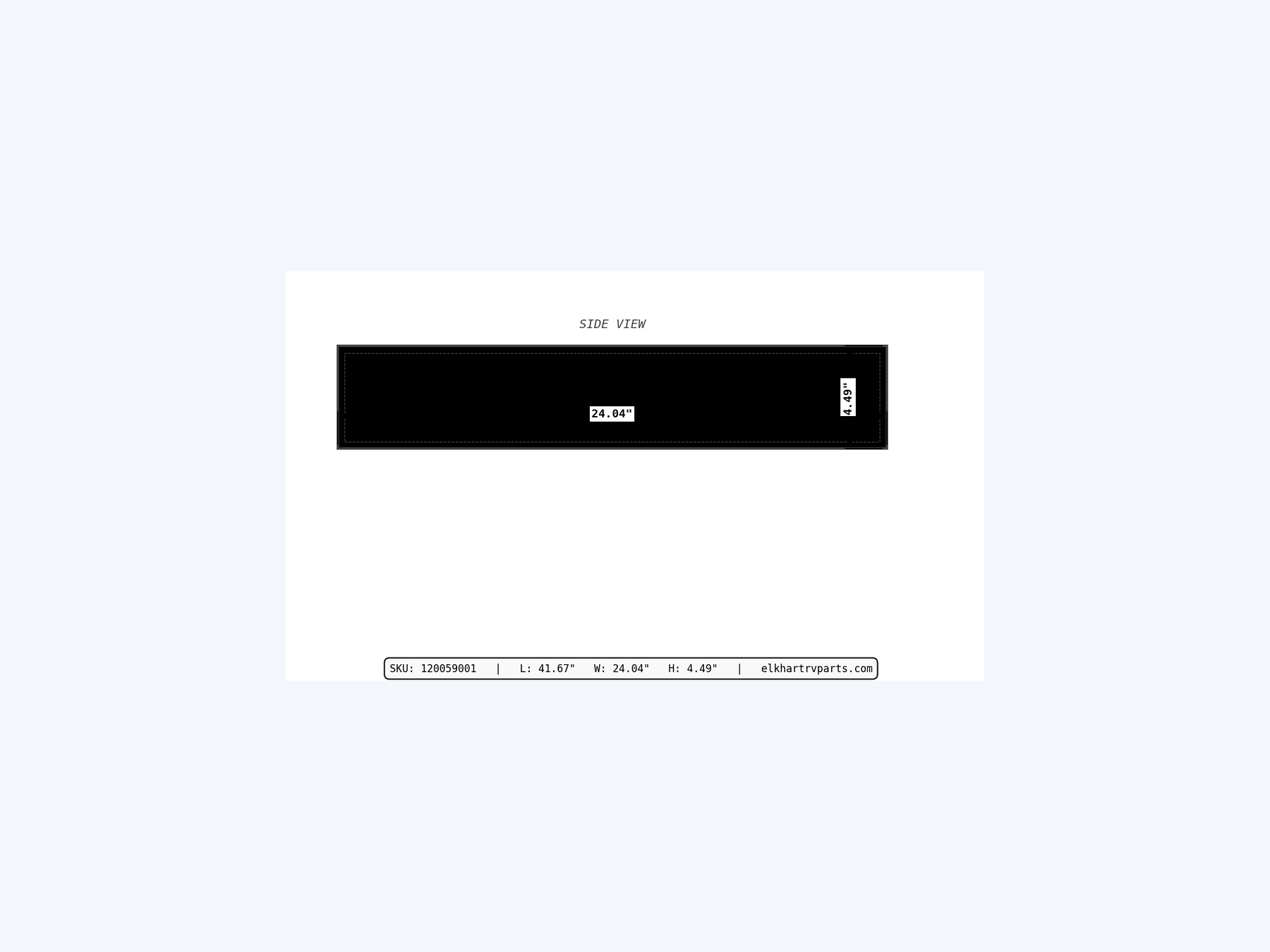 MAKS Holding Tank 39 X 24 X 4 - 13 Gallons - End Center Drain - Blank Tank (hero)