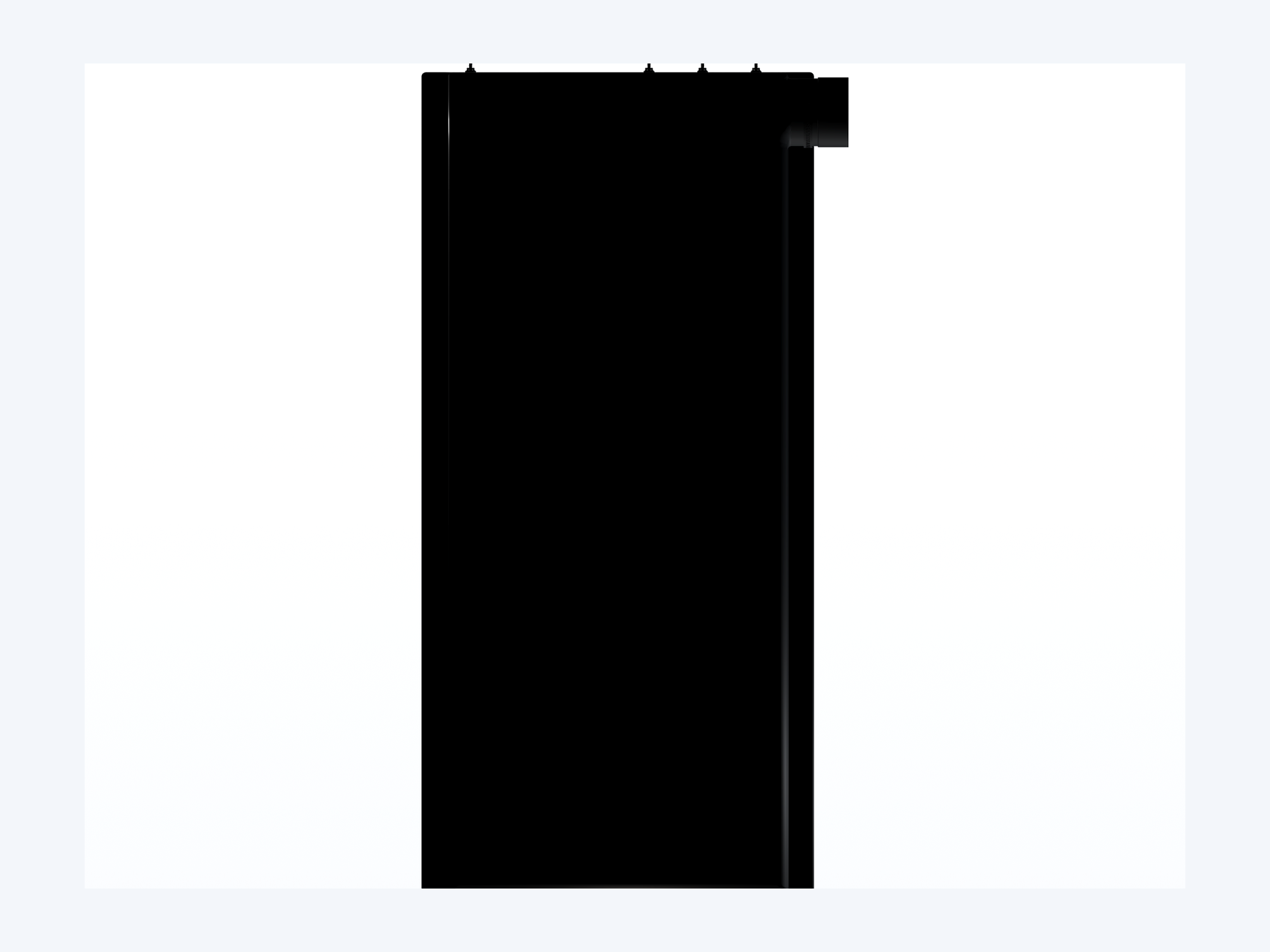MAKS Holding Tank 46 X 22 X 8.5 - 27 Gallons - Side Left Hand Drain - Blank Tank support 02