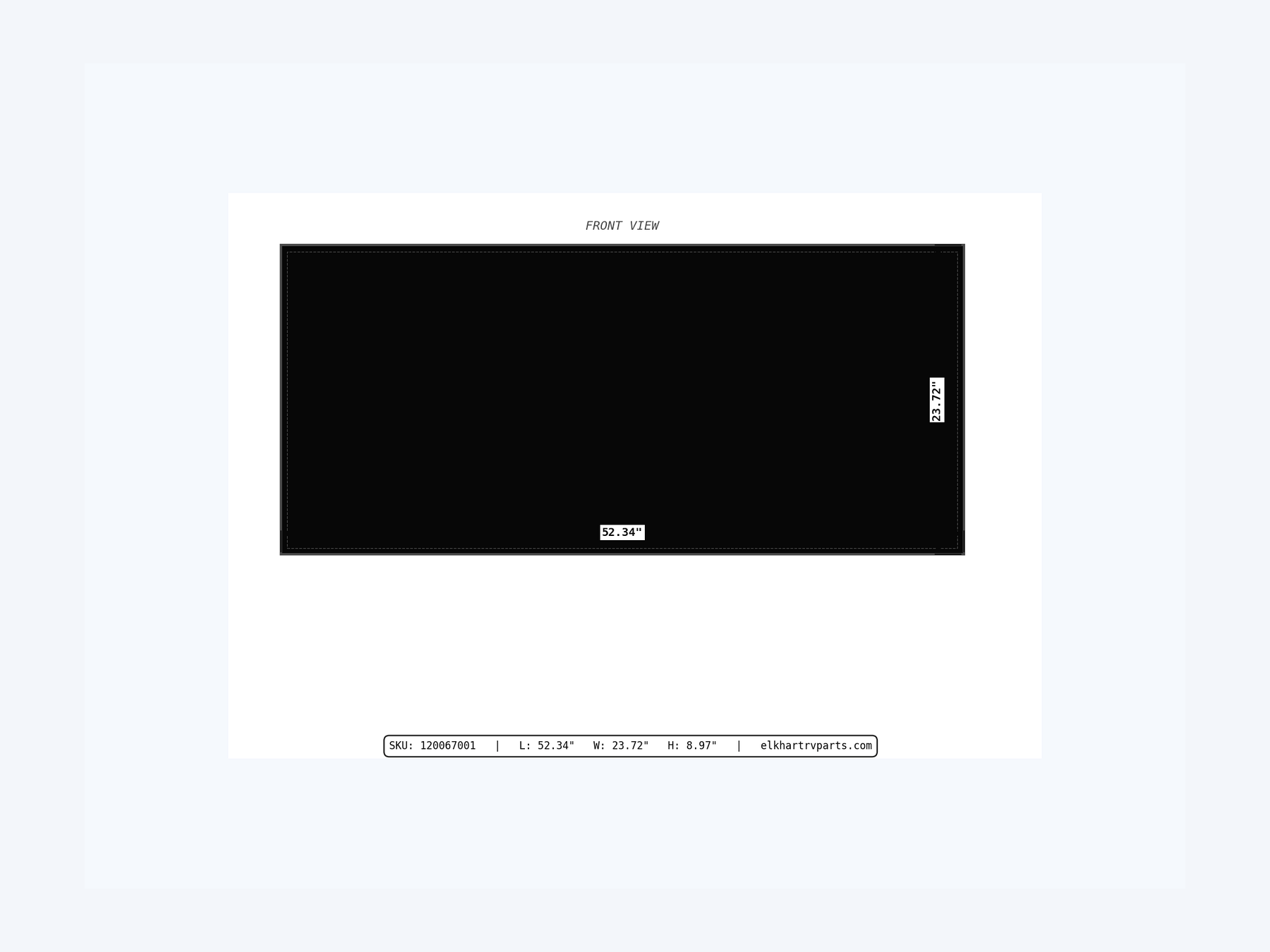 MAKS Holding Tank 52 X 22 X 8.5 - 30 Gallons - Side Left Hand Drain - Blank Tank top