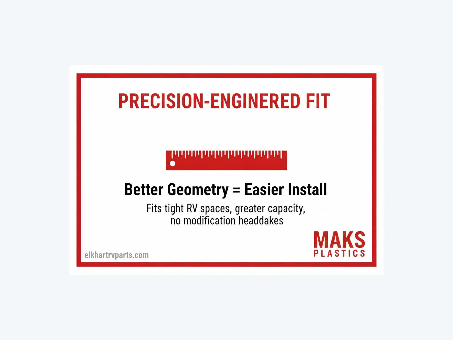 MAKS Holding Tank 58 X 29 X 9 - 45 Gallons - End Center Drain - Blank Tank reference close